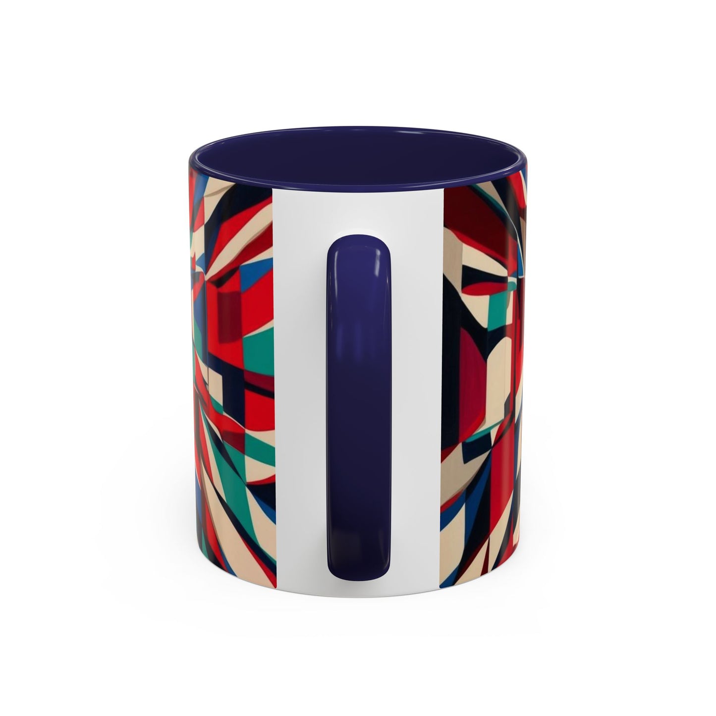 Optical Illusion Accent Mug – Ceramic Coffee Cup