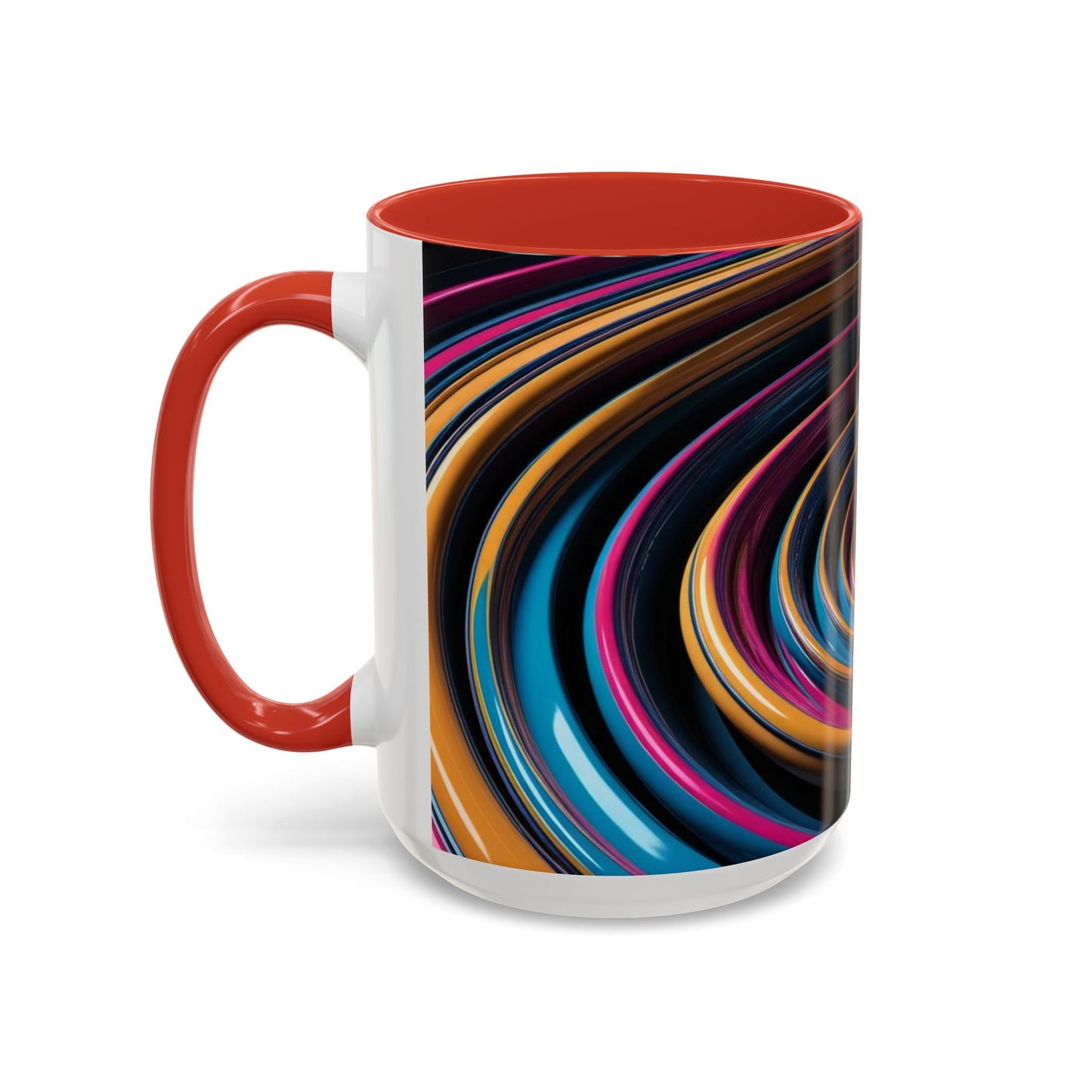 Optical Illusion Accent Mug – Ceramic Coffee Cup