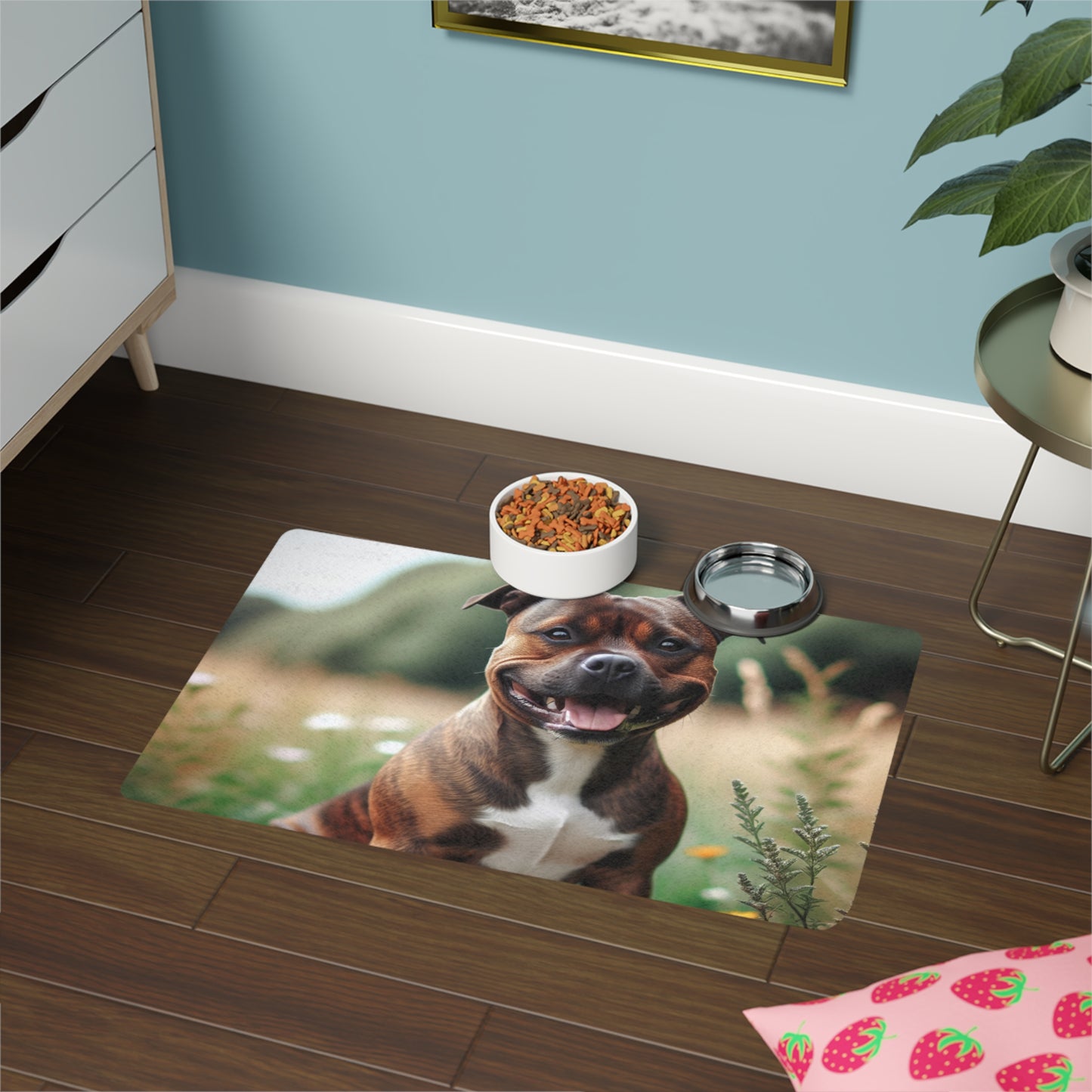 Pet Food Mat (12x18) - Staffordshire Bull Terrier