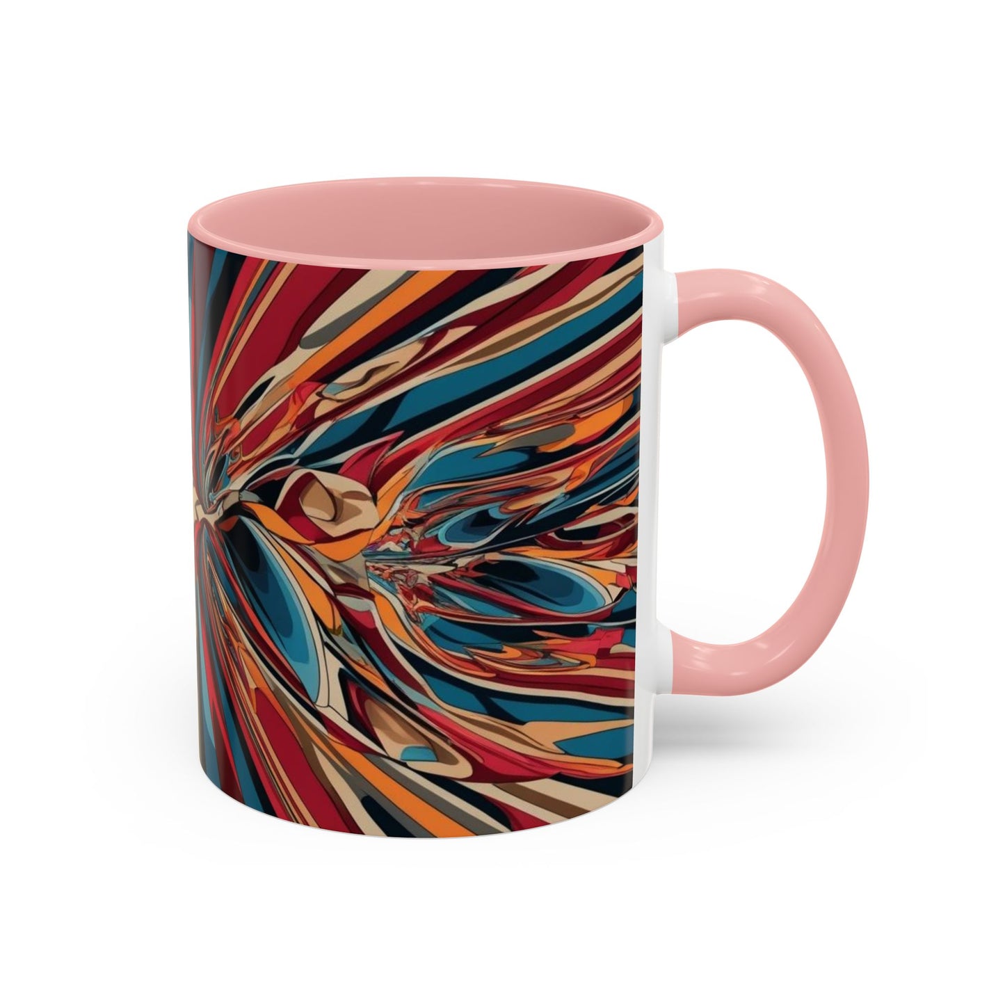 Optical Illusion Accent Mug – Ceramic Coffee Cup