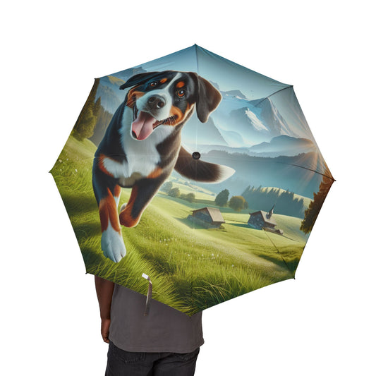 Entlebucher Mountain Dog Semi-Automatic Foldable Umbrella
