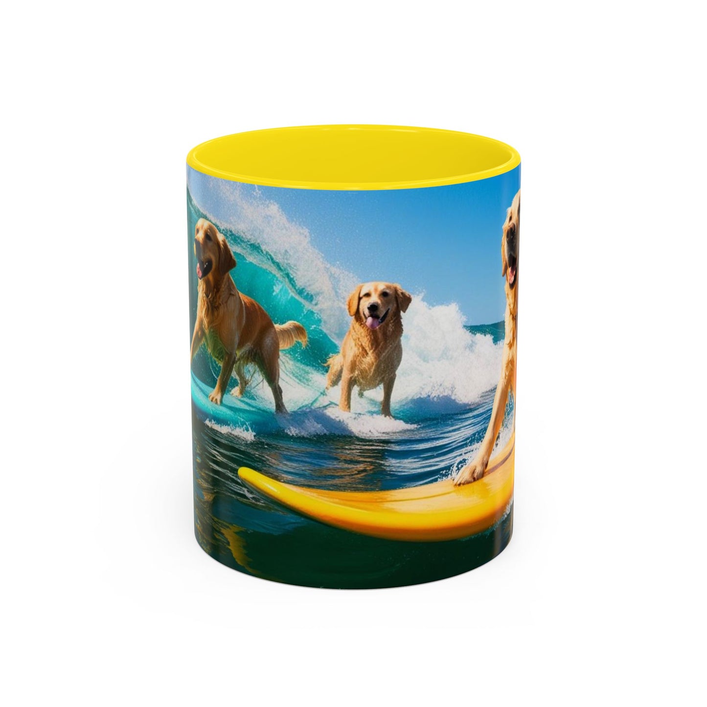 Mug à café Surf Dogs Accent - Cadeau idéal pour les amoureux des chiens