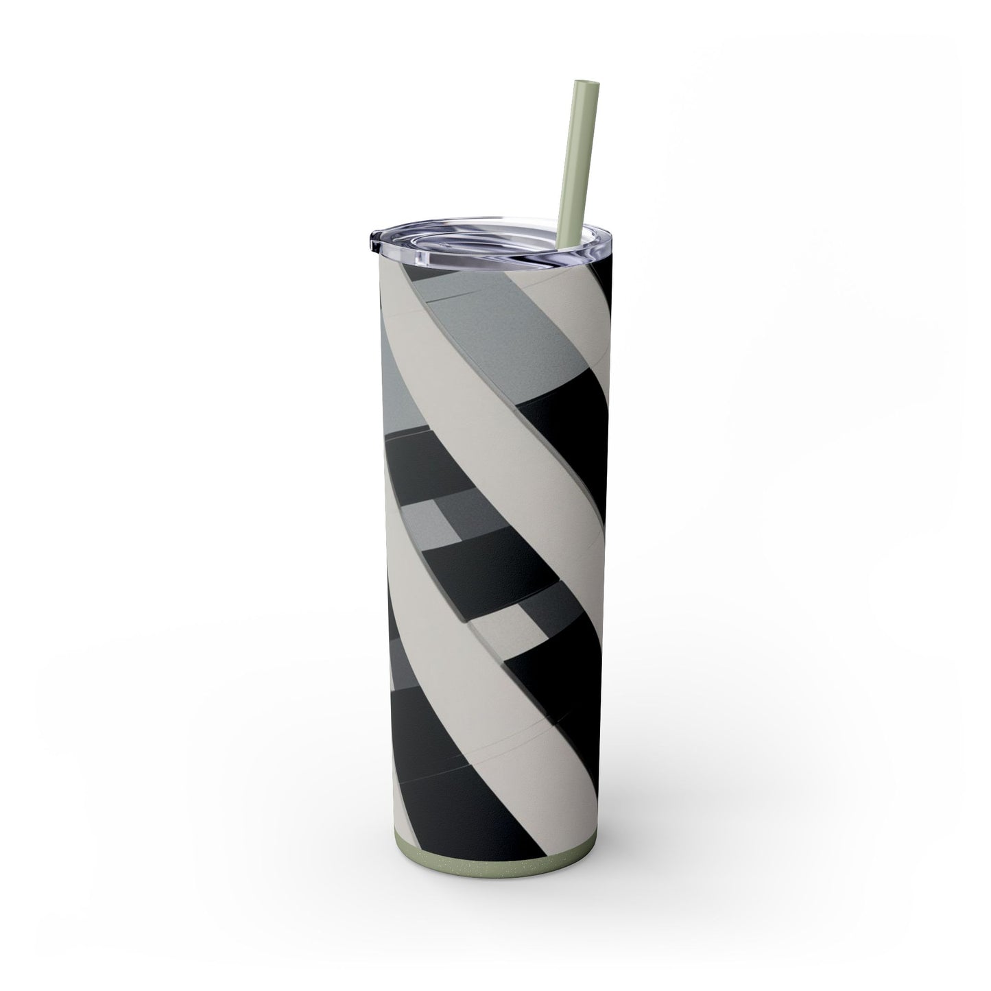 Optical Illusion Skinny Tumbler with Straw, 20oz