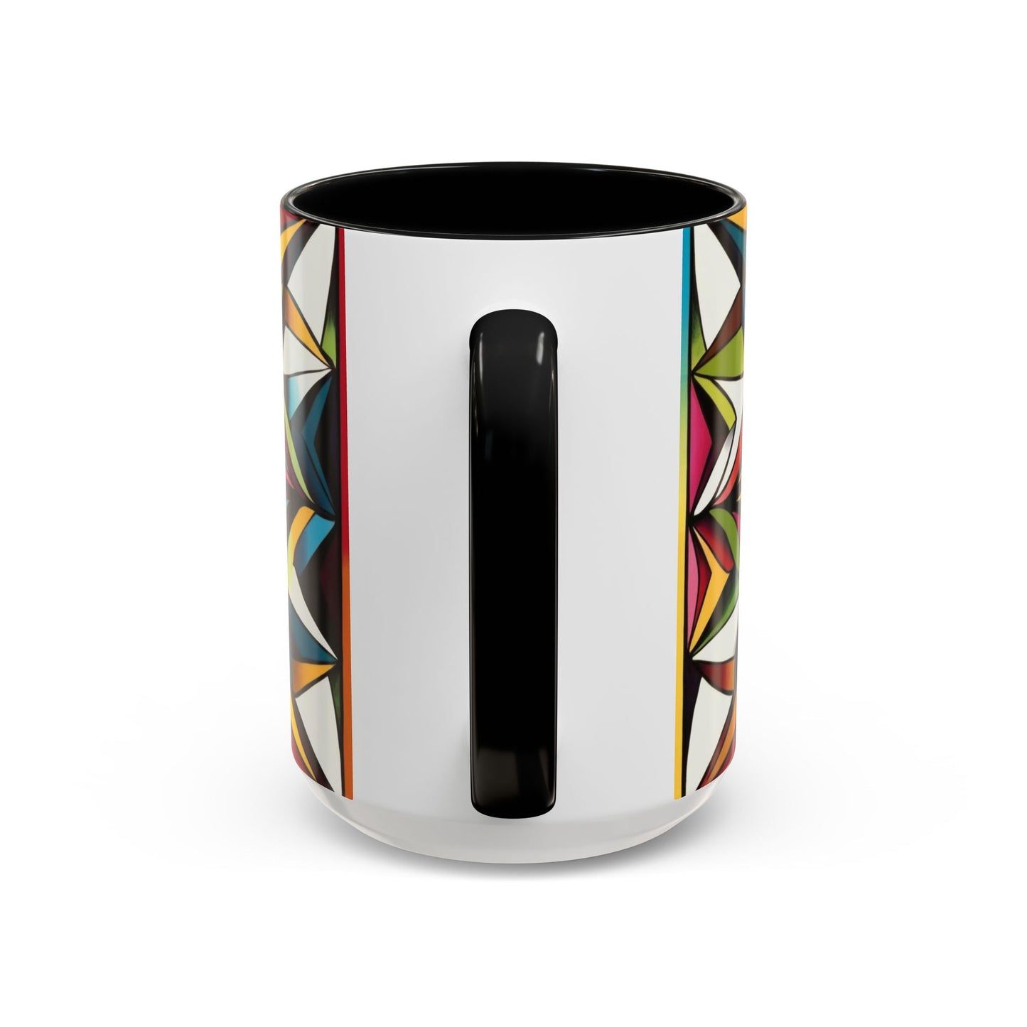 Optical Illusion Accent Mug – Ceramic Coffee Cup