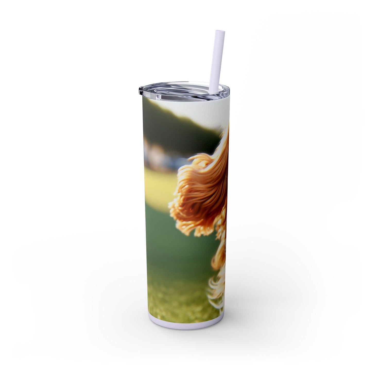 Vaso con pajita para Cavalier King Charles Spaniel, 20 oz