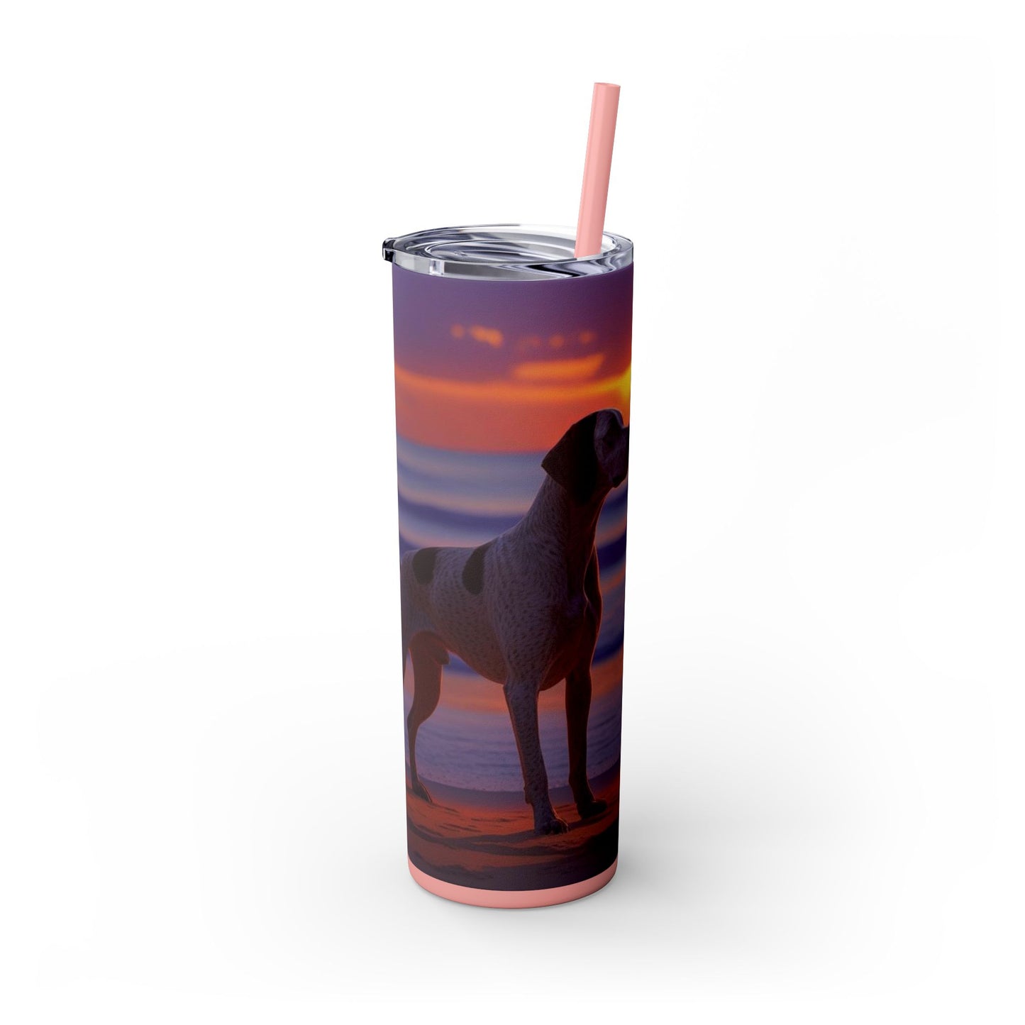 German Shorthaired Pointer Love Skinny Tumbler with Straw, 20oz