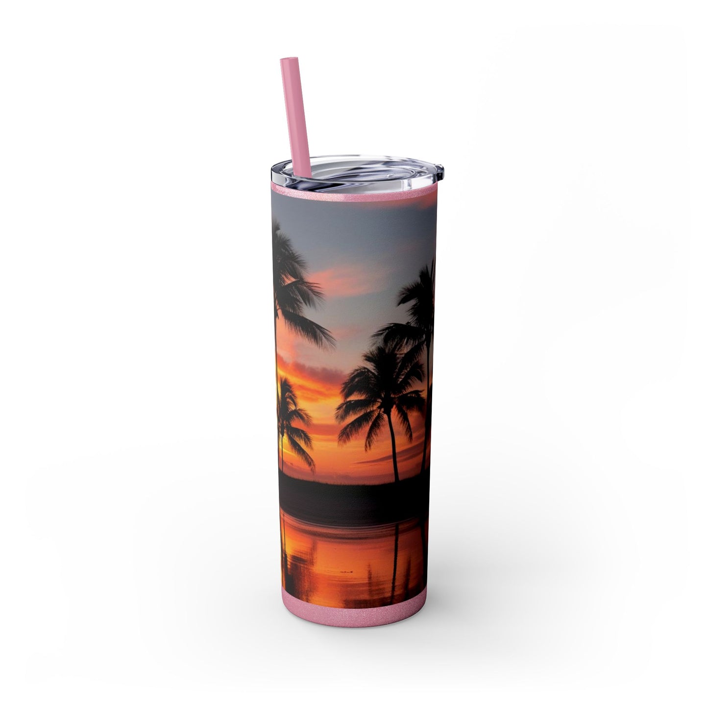 Brilliant Sunrise Skinny Tumbler with Straw, 20oz