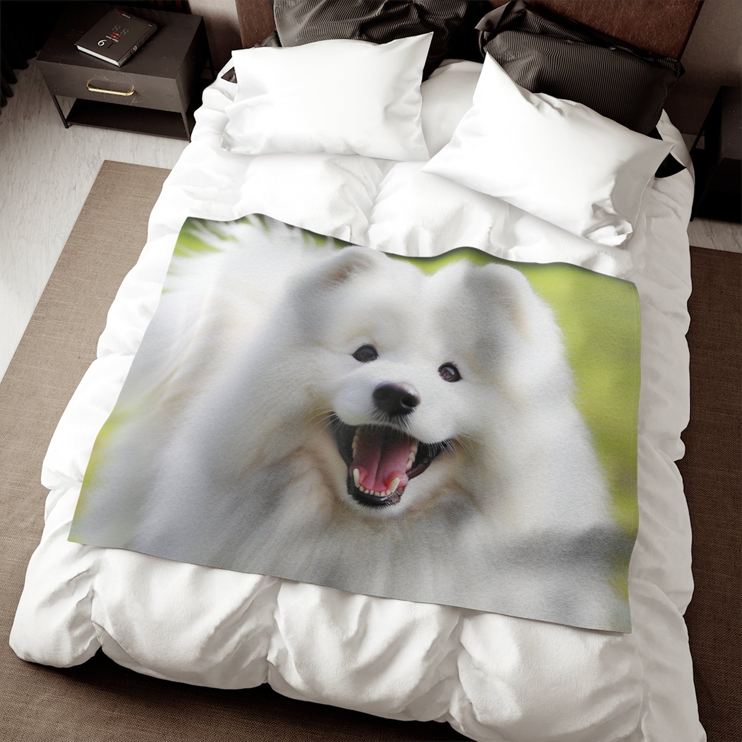 Samoyed Sweatshirt Blanket