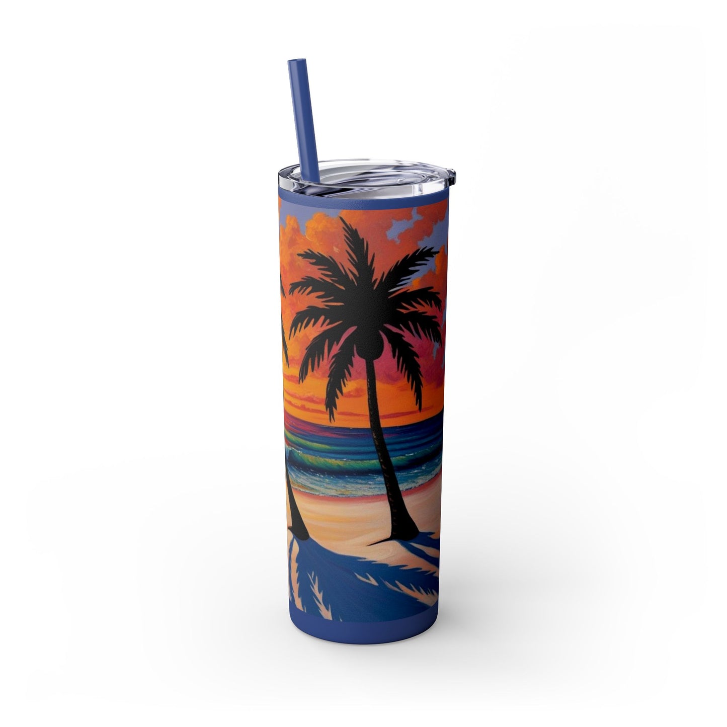 Brilliant Sunrise Skinny Tumbler with Straw, 20oz