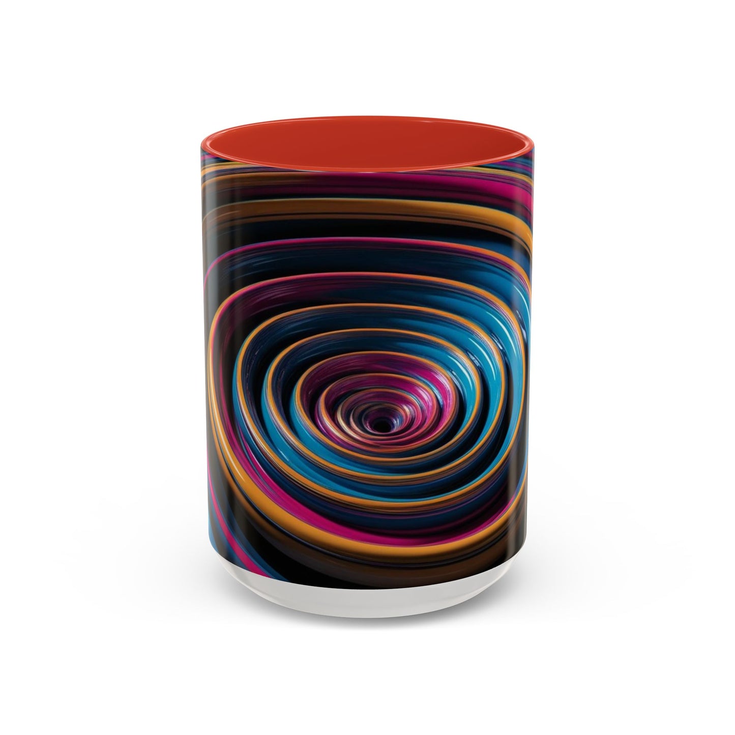 Optical Illusion Accent Mug – Ceramic Coffee Cup