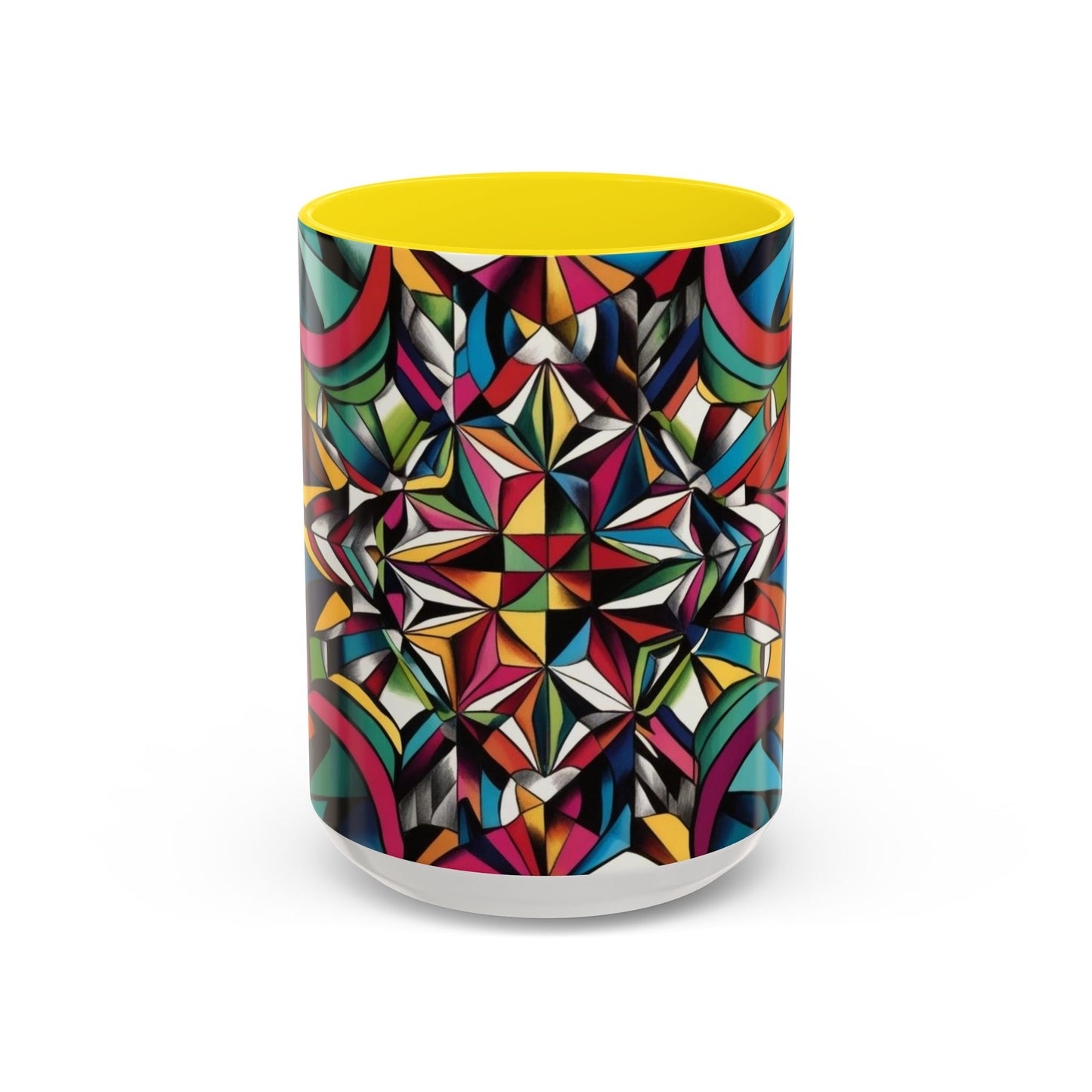 Optical Illusion Accent Mug – Ceramic Coffee Cup
