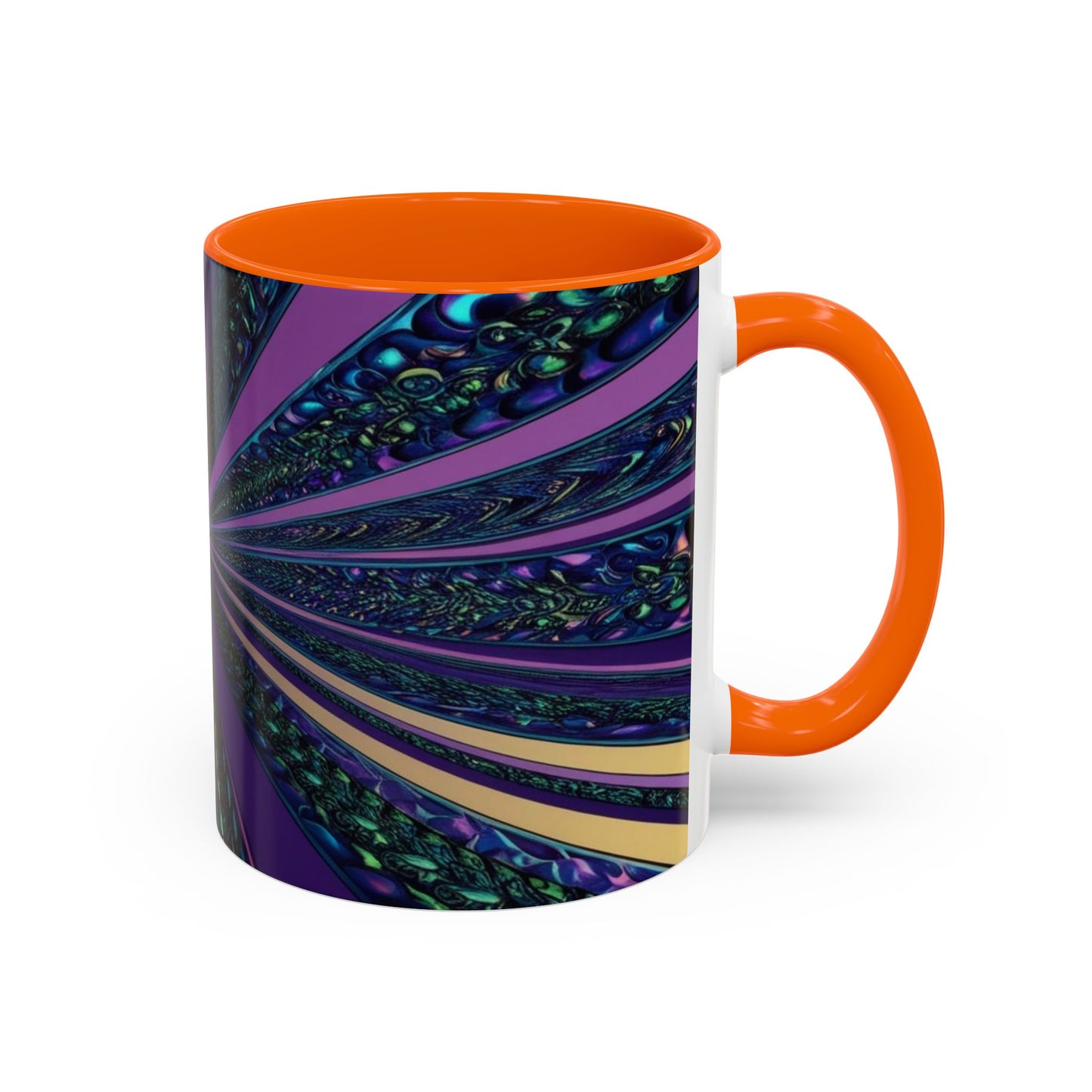 Optical Illusion Accent Mug – Ceramic Coffee Cup