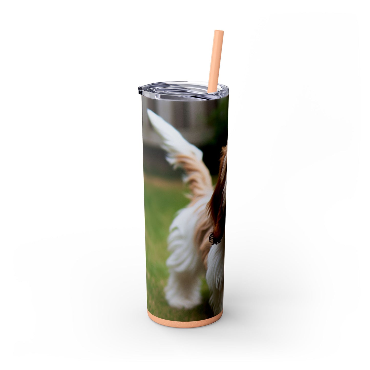 Petit Basset Griffon Vendeen Skinny Tumbler with Straw, 20oz