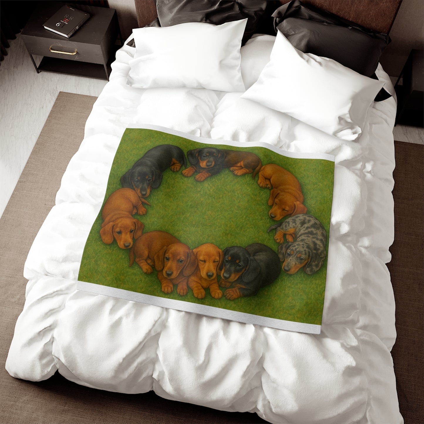Dachshund puppies Sweatshirt Blanket