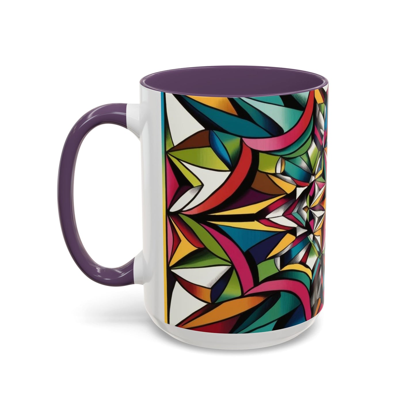Optical Illusion Accent Mug – Ceramic Coffee Cup