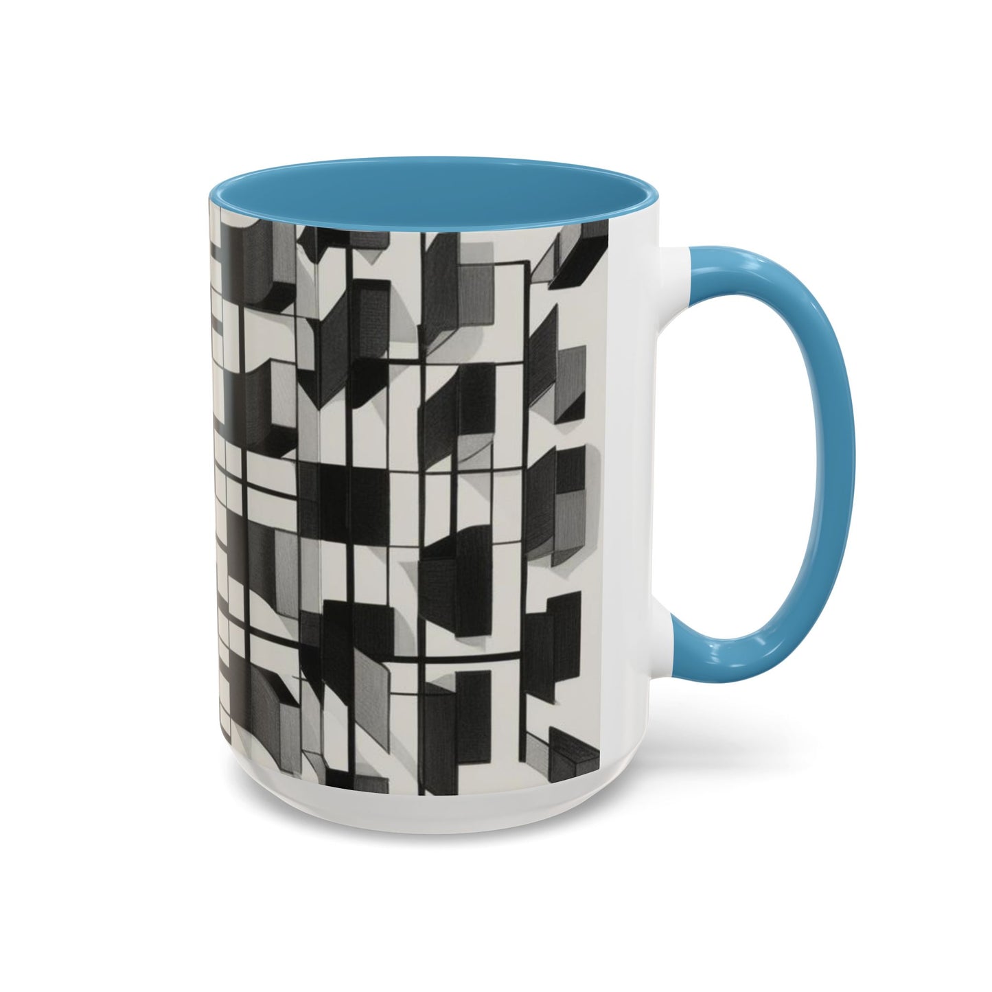 Optical Illusion Accent Mug – Ceramic Coffee Cup