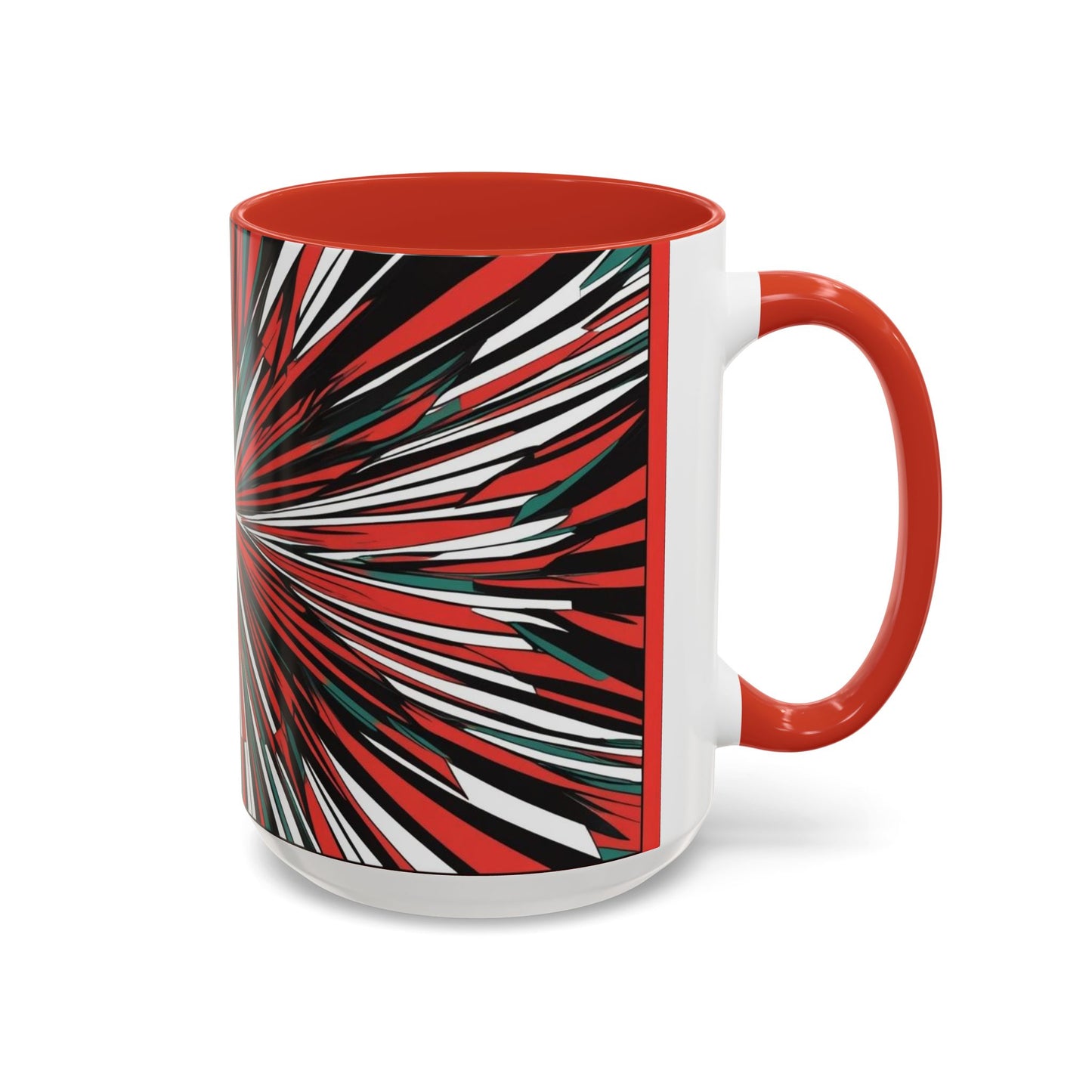 Optical Illusion Accent Mug – Ceramic Coffee Cup