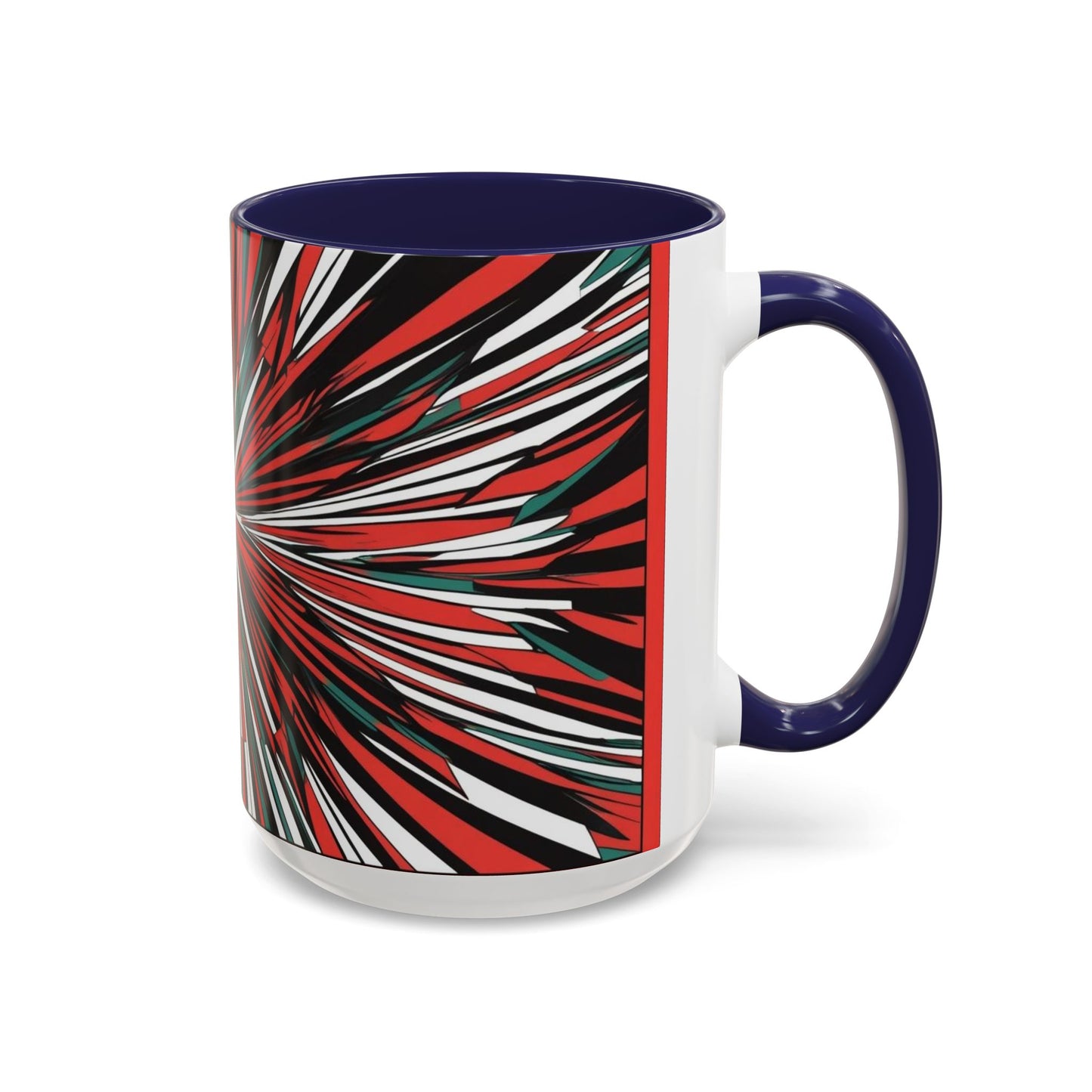 Optical Illusion Accent Mug – Ceramic Coffee Cup