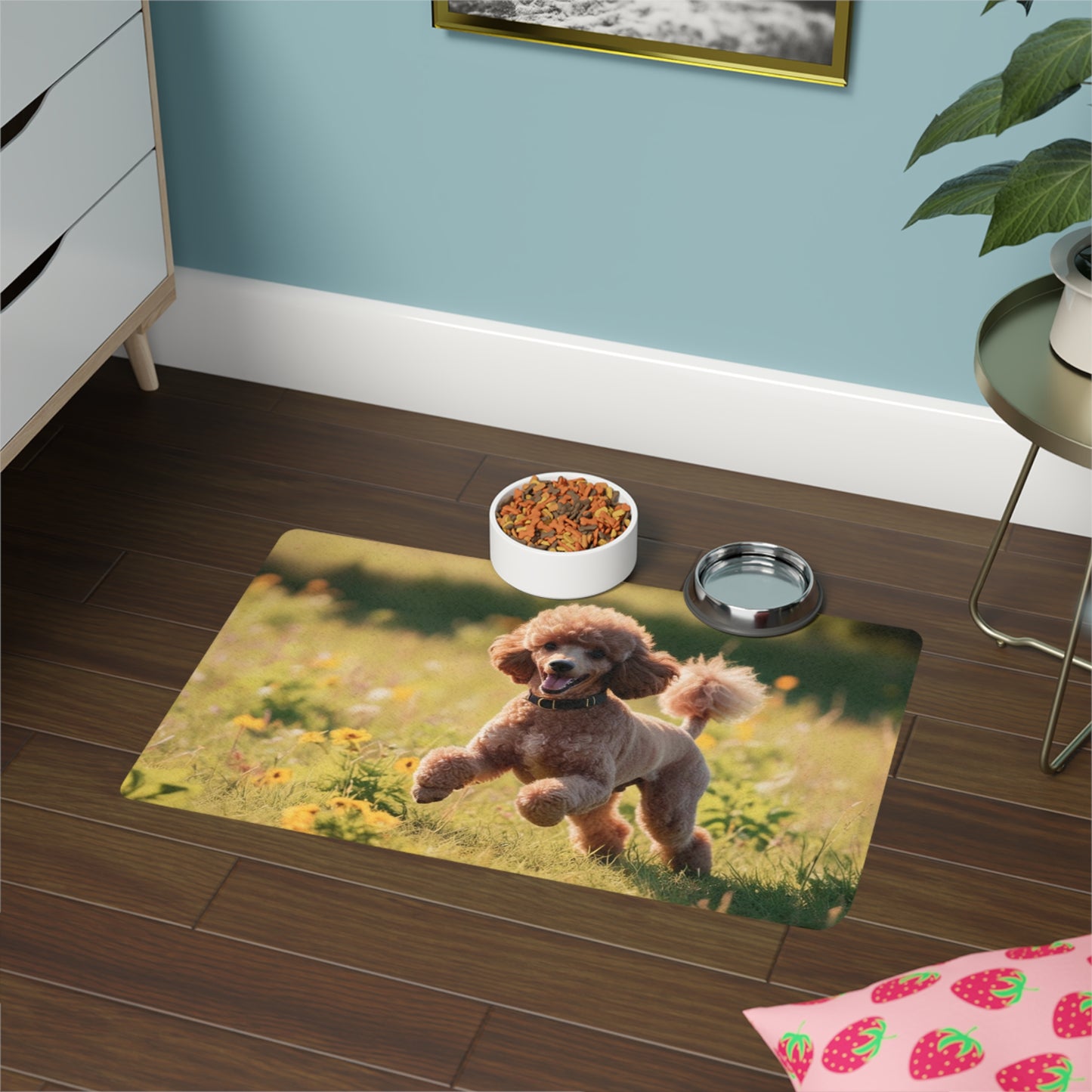 Pet Food Mat (12x18) - Miniature Poodle