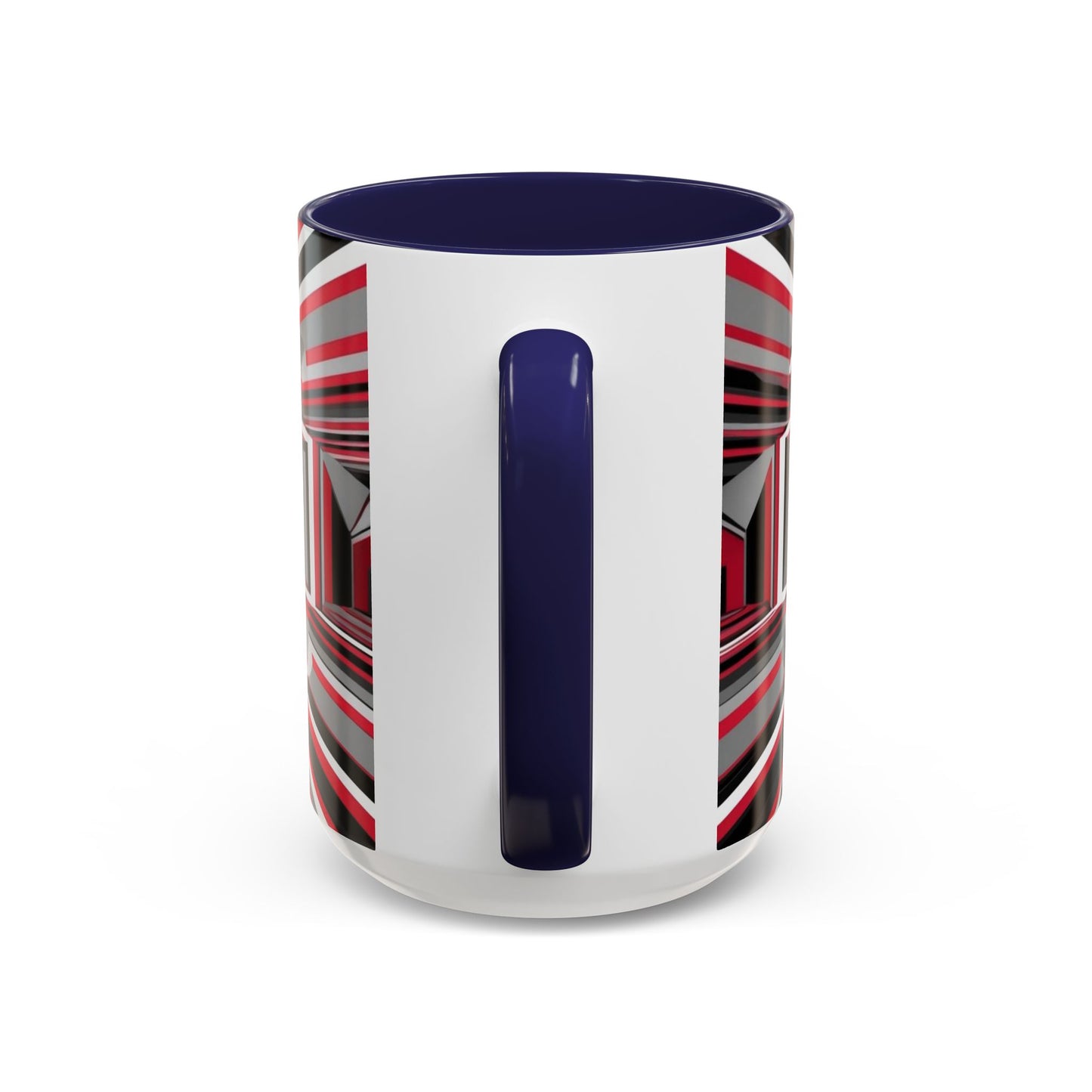 Optical Illusion Accent Mug – Ceramic Coffee Cup
