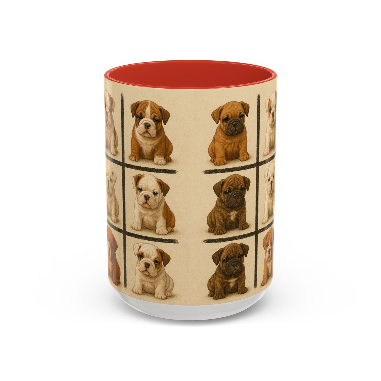 Bulldog puppies Accent Coffee Mug - Perfect Gift for Dog Lovers