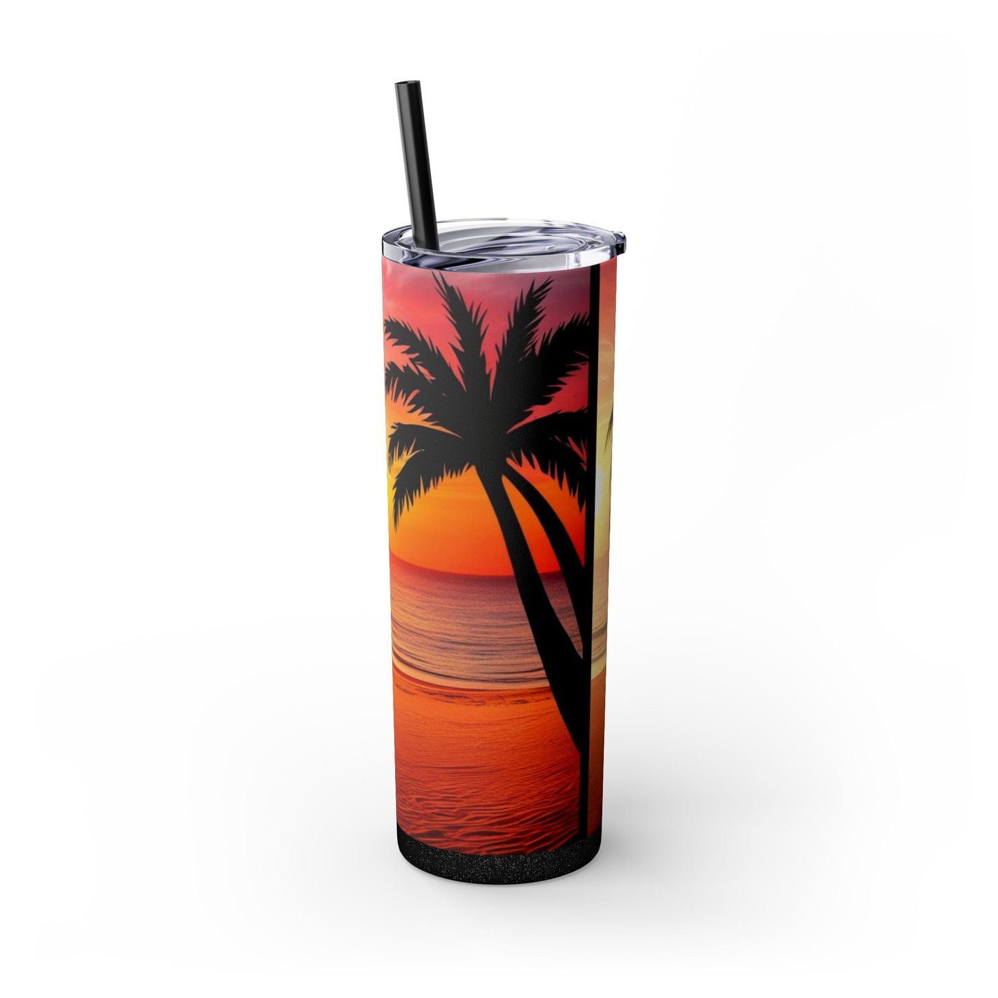 Brilliant Sunrise Skinny Tumbler with Straw, 20oz