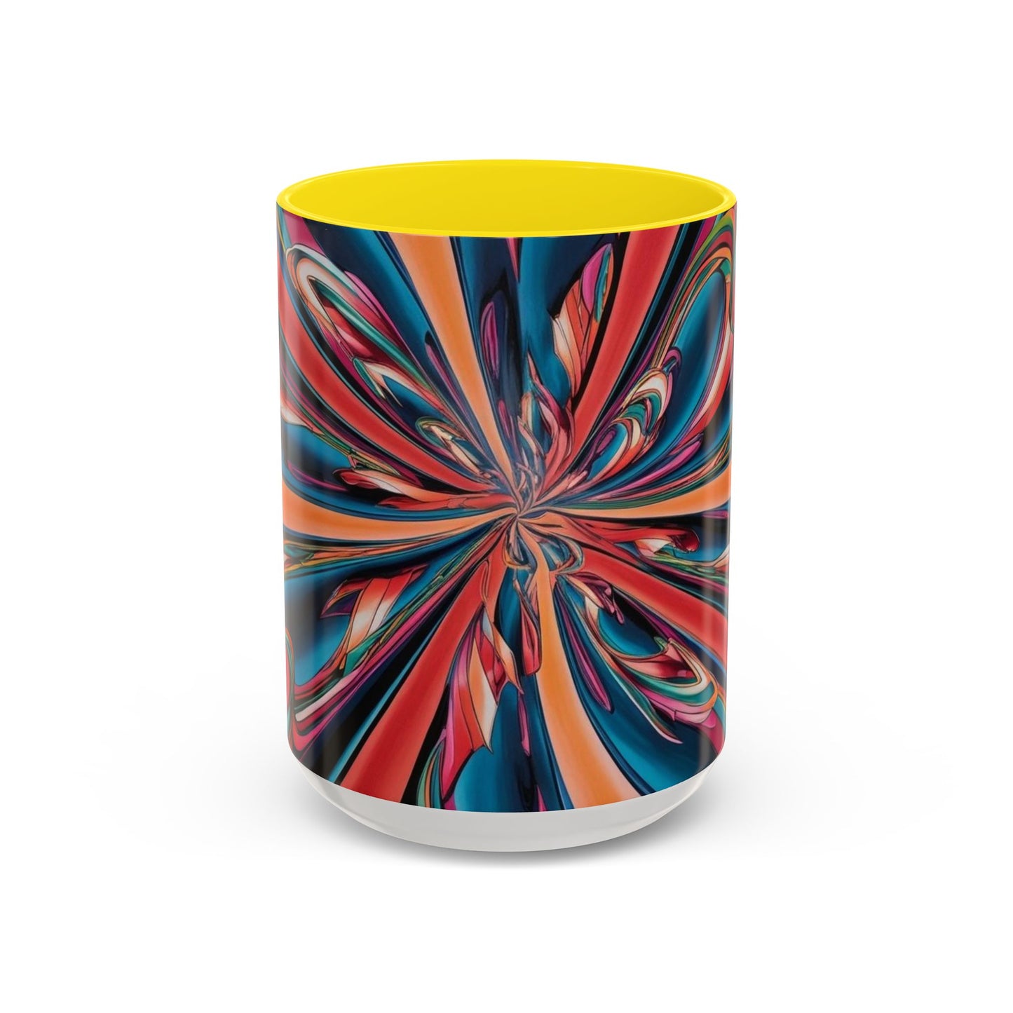 Optical Illusion Accent Mug – Ceramic Coffee Cup