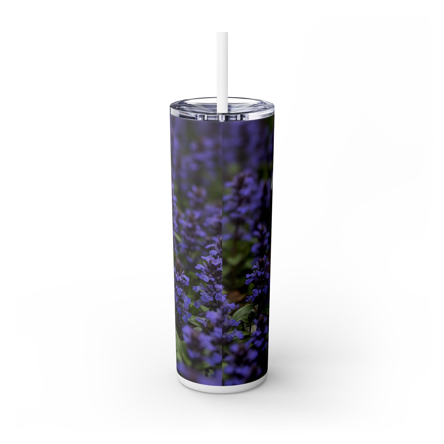 Miniature Bull Terrier Skinny Tumbler with Straw, 20oz