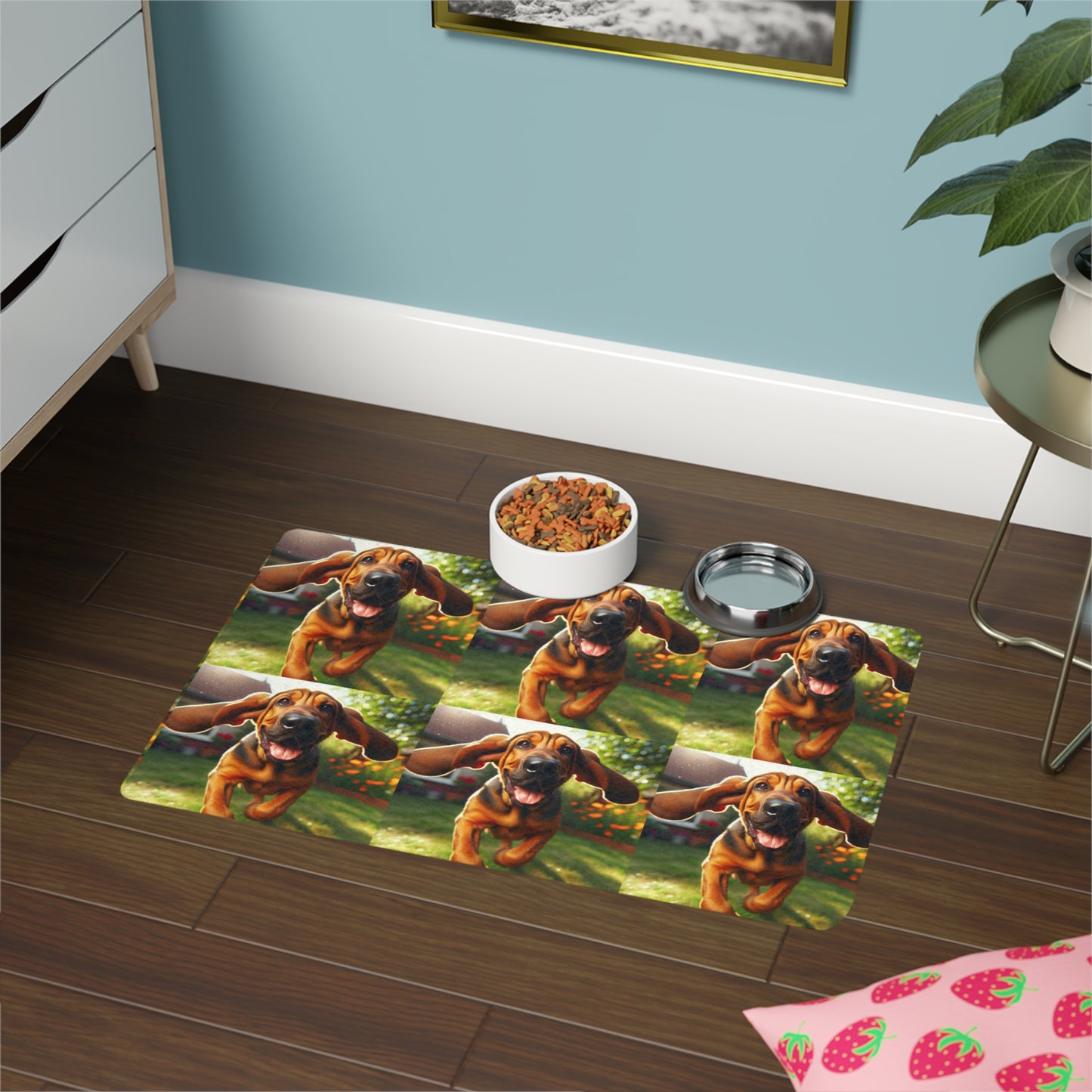 Pet Food Mat (12x18) - Bloodhound