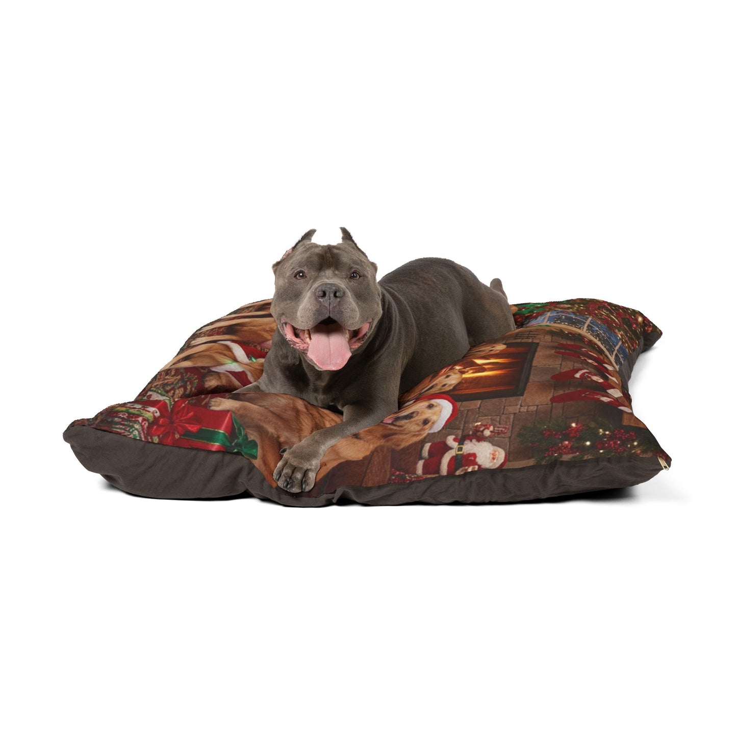 Golden Retrievers Holiday Portrait Pet Bed