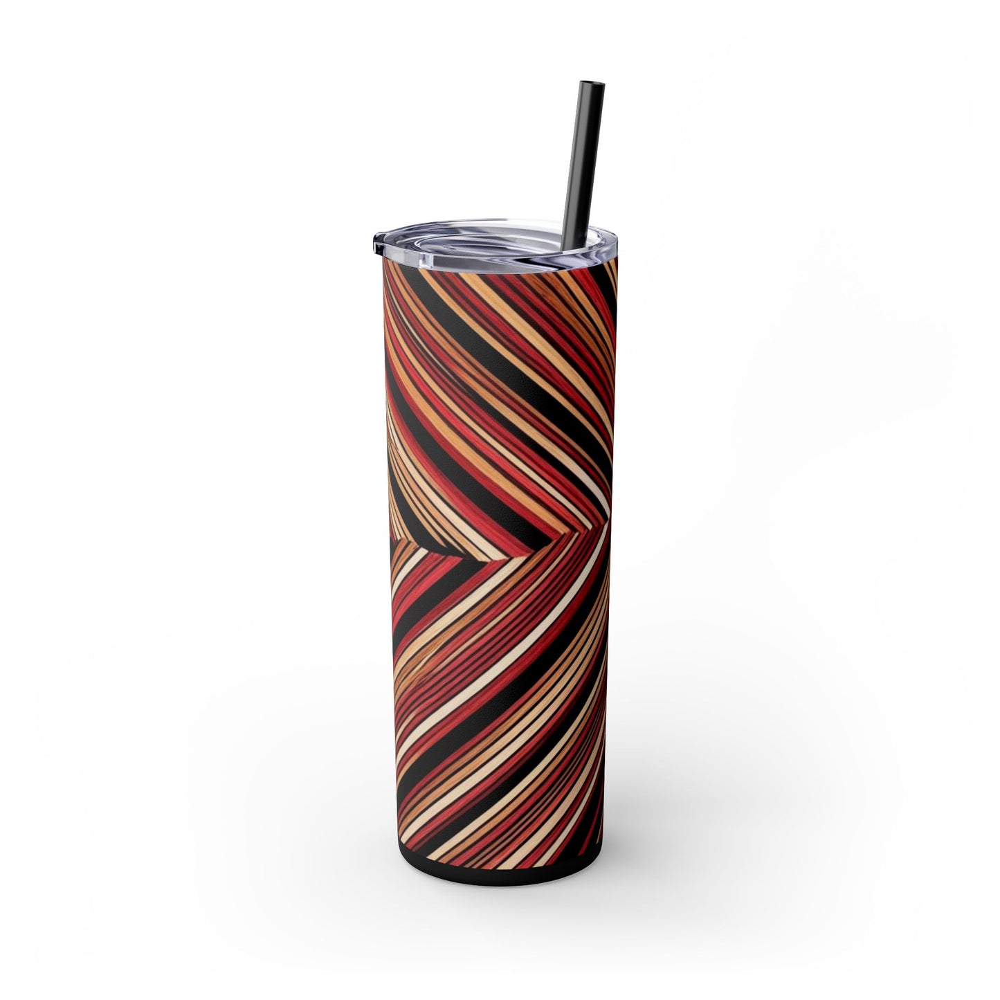 Optical Illusion Skinny Tumbler with Straw, 20oz
