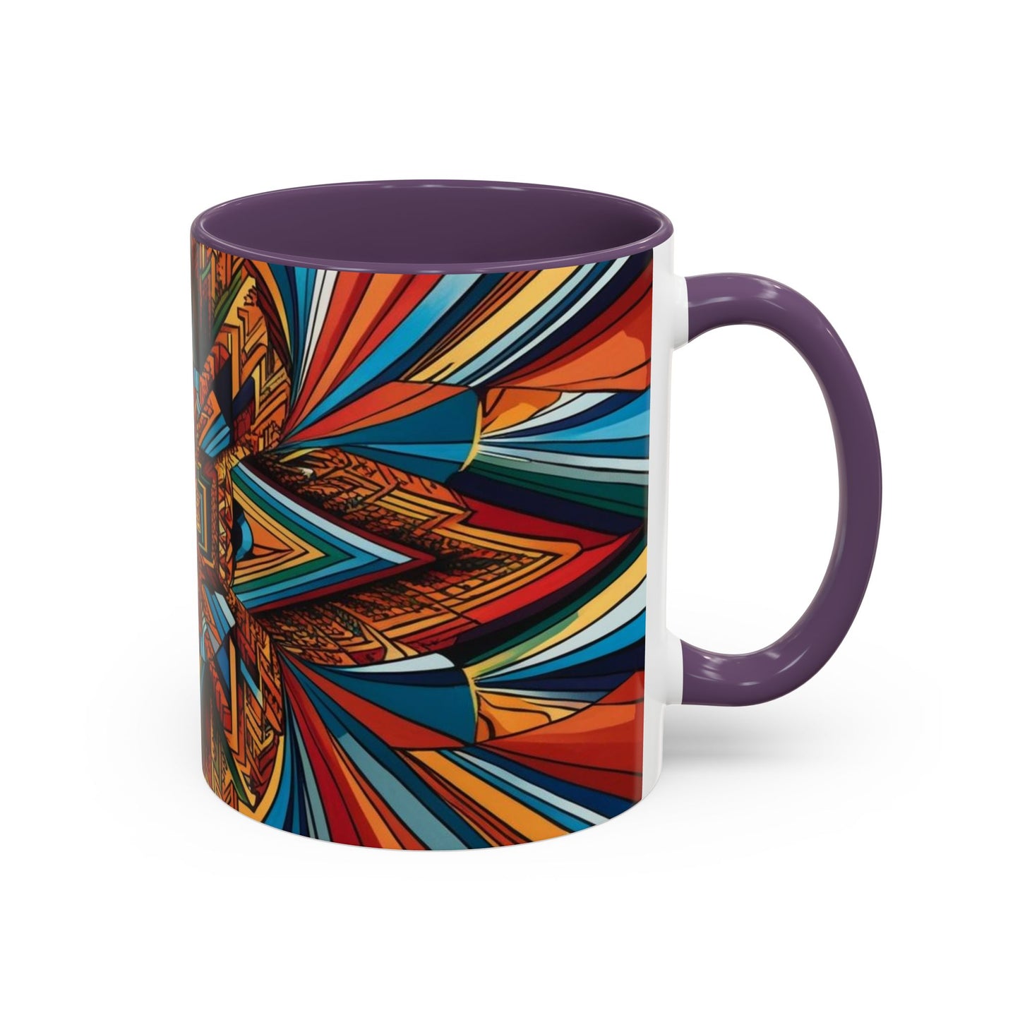 Optical Illusion Accent Mug – Ceramic Coffee Cup