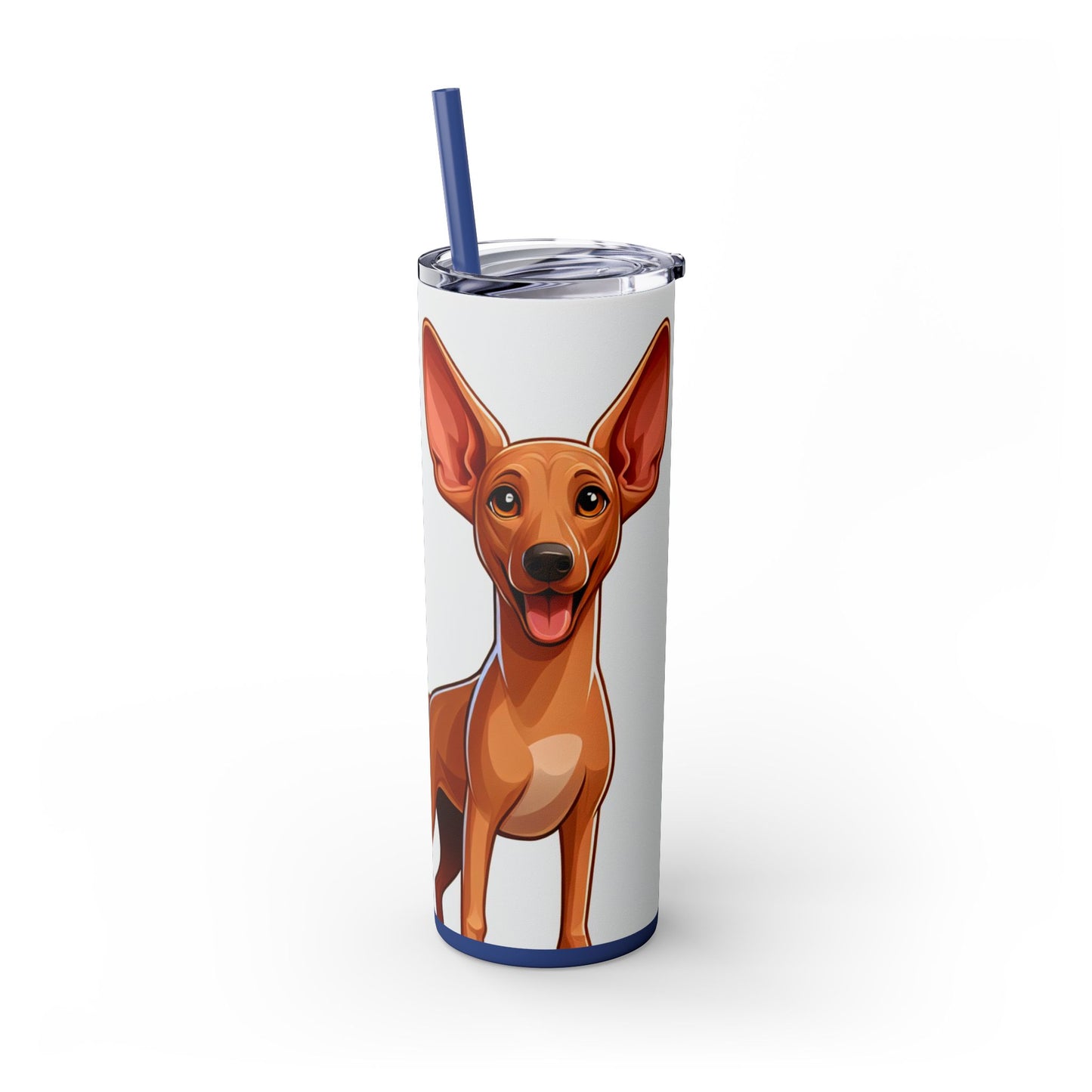 Pharaoh Hound Skinny Tumbler with Straw, 20oz