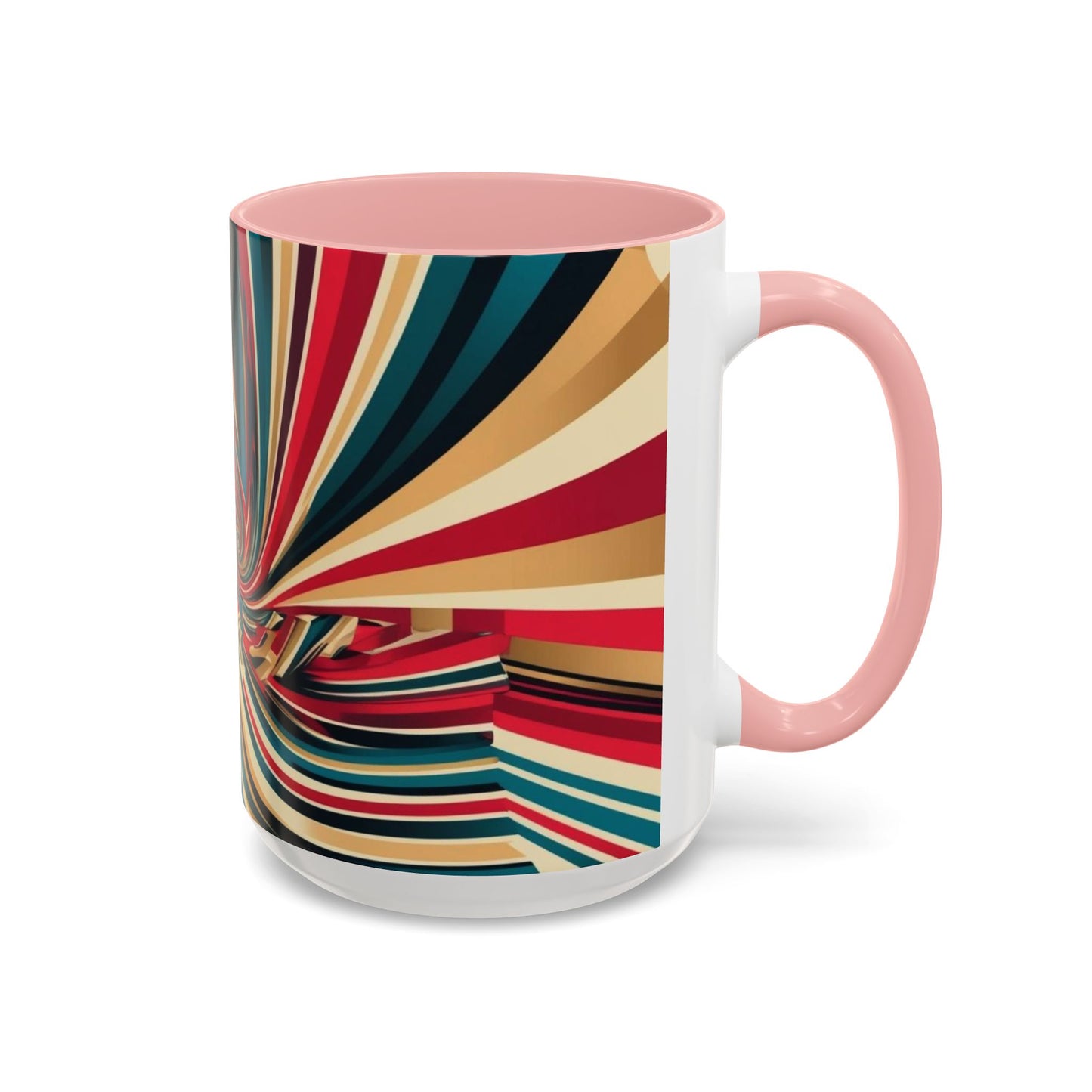 Optical Illusion Accent Mug – Ceramic Coffee Cup