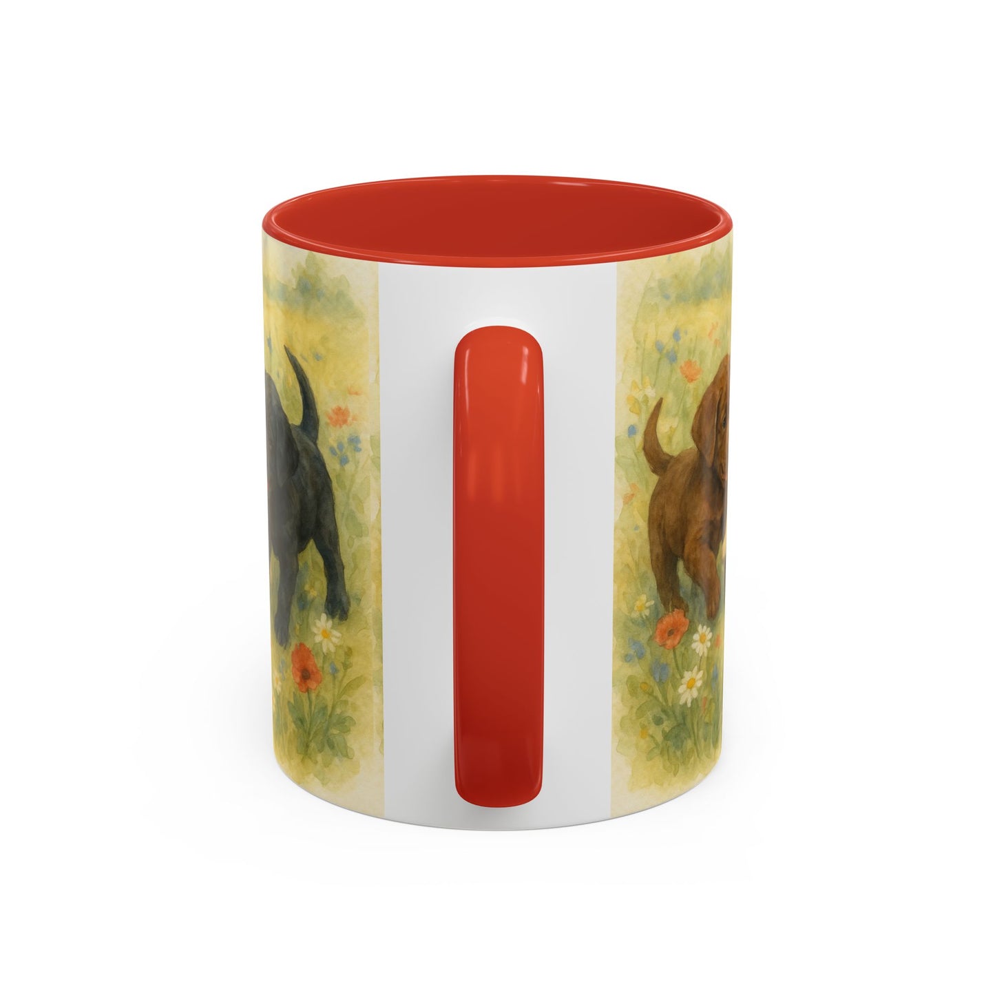 Labrador Retriever puppies Accent Mug – Ceramic Coffee Cup