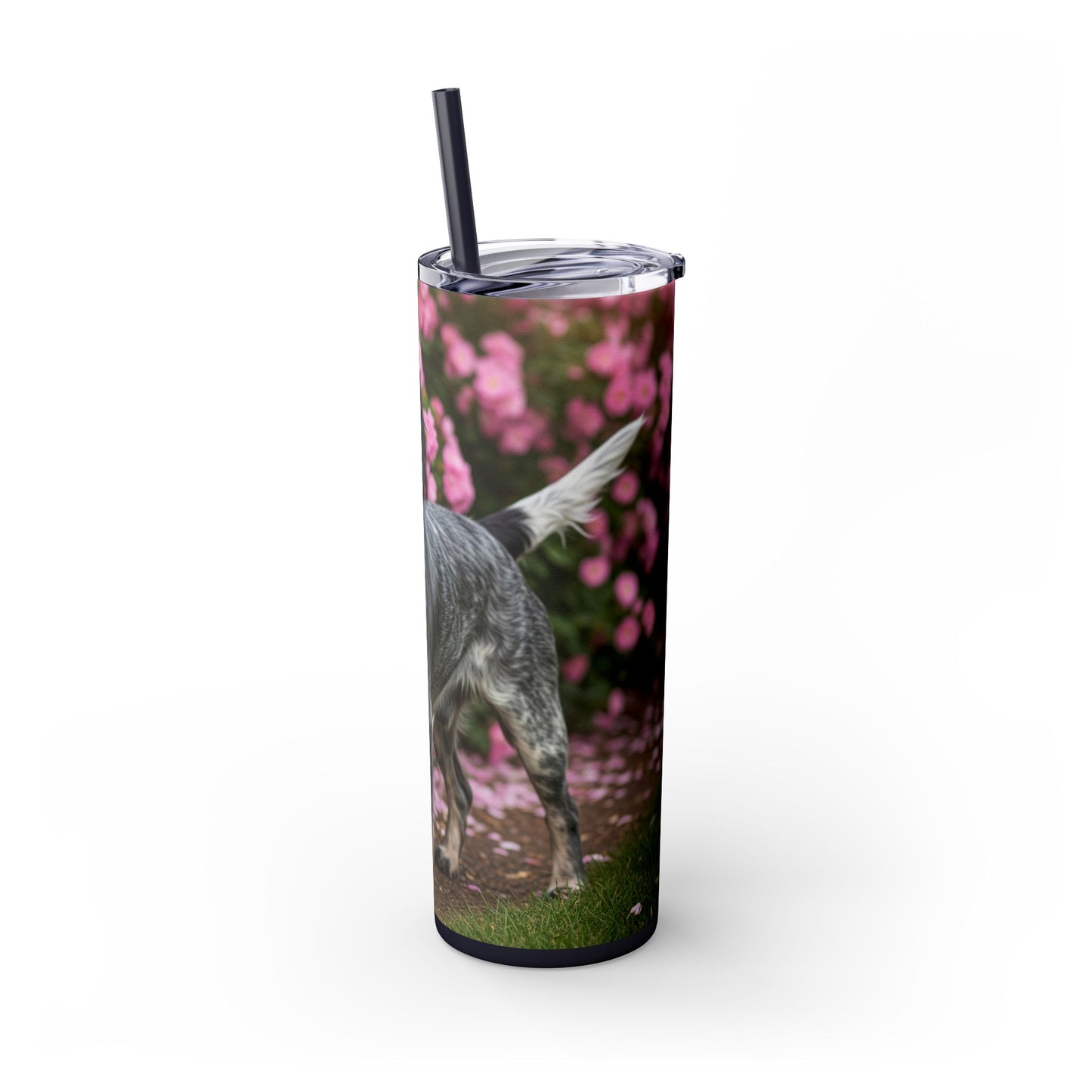 Blue Picardy Spaniel Tumbler with Straw, 20oz
