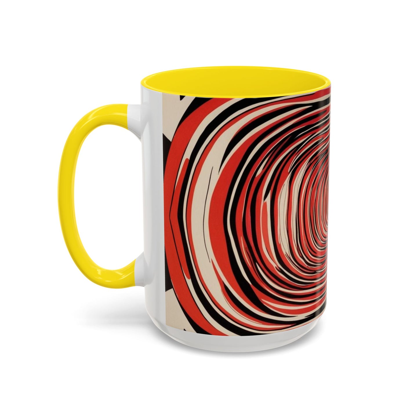 Optical Illusion Accent Mug – Ceramic Coffee Cup