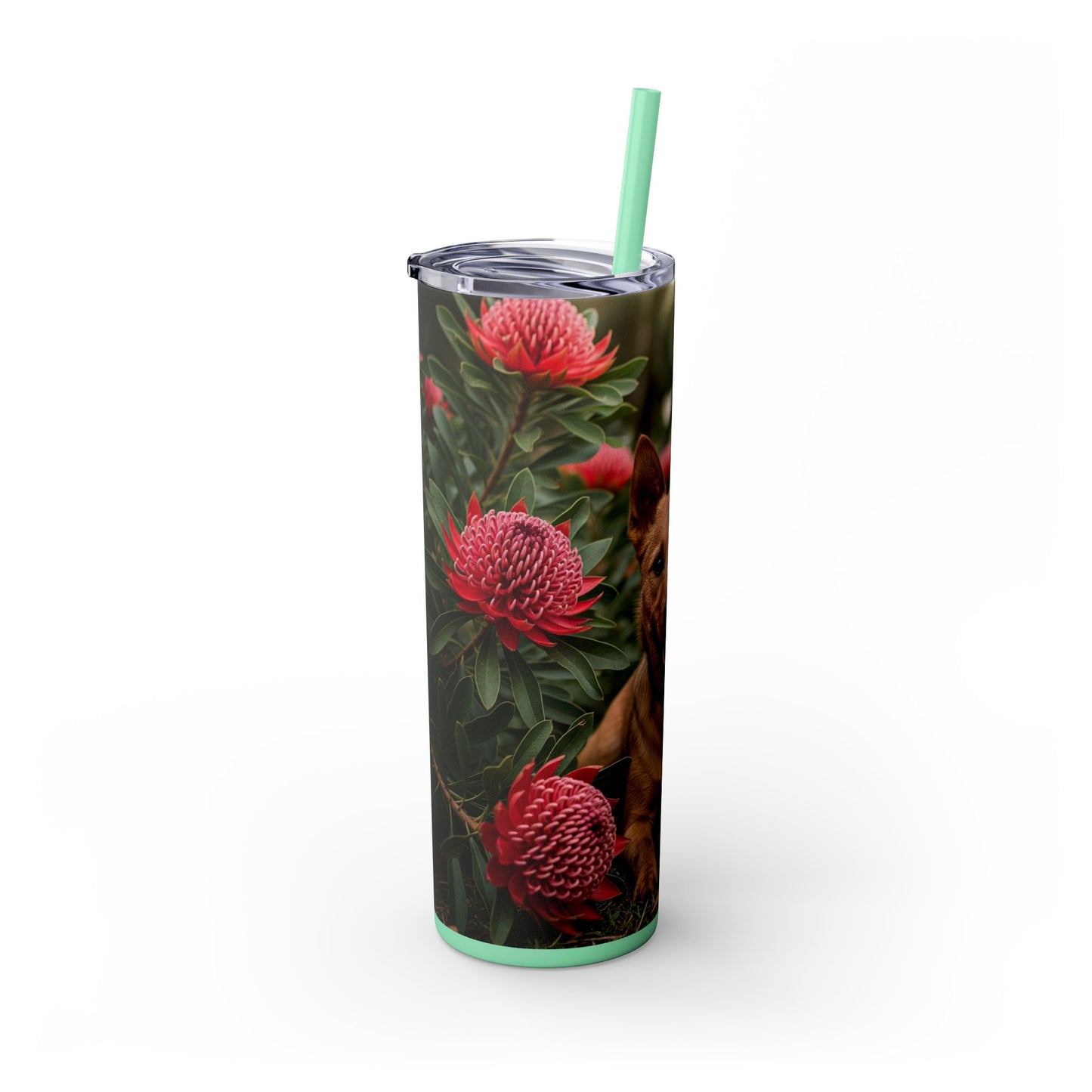 Australian Terrier Skinny Tumbler with Straw, 20oz