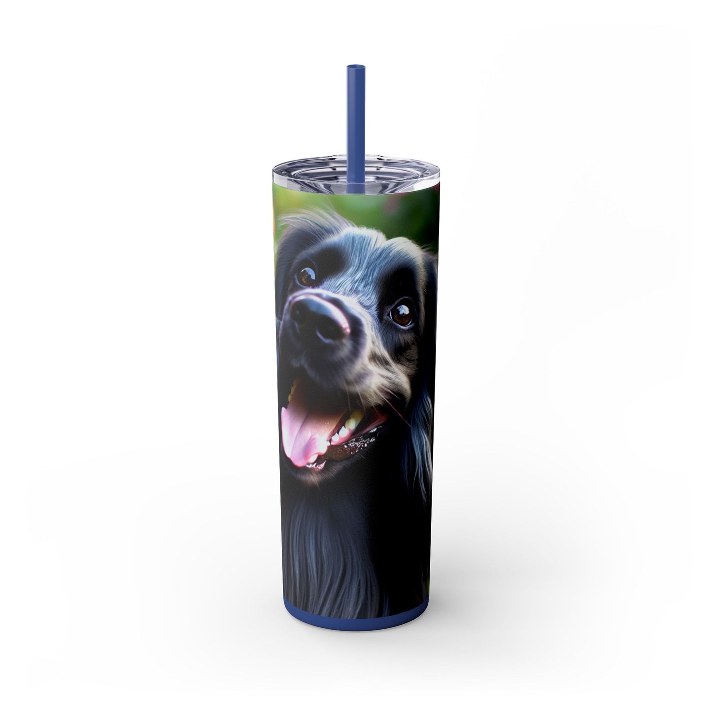 Blue Picardy Spaniel Tumbler with Straw, 20oz