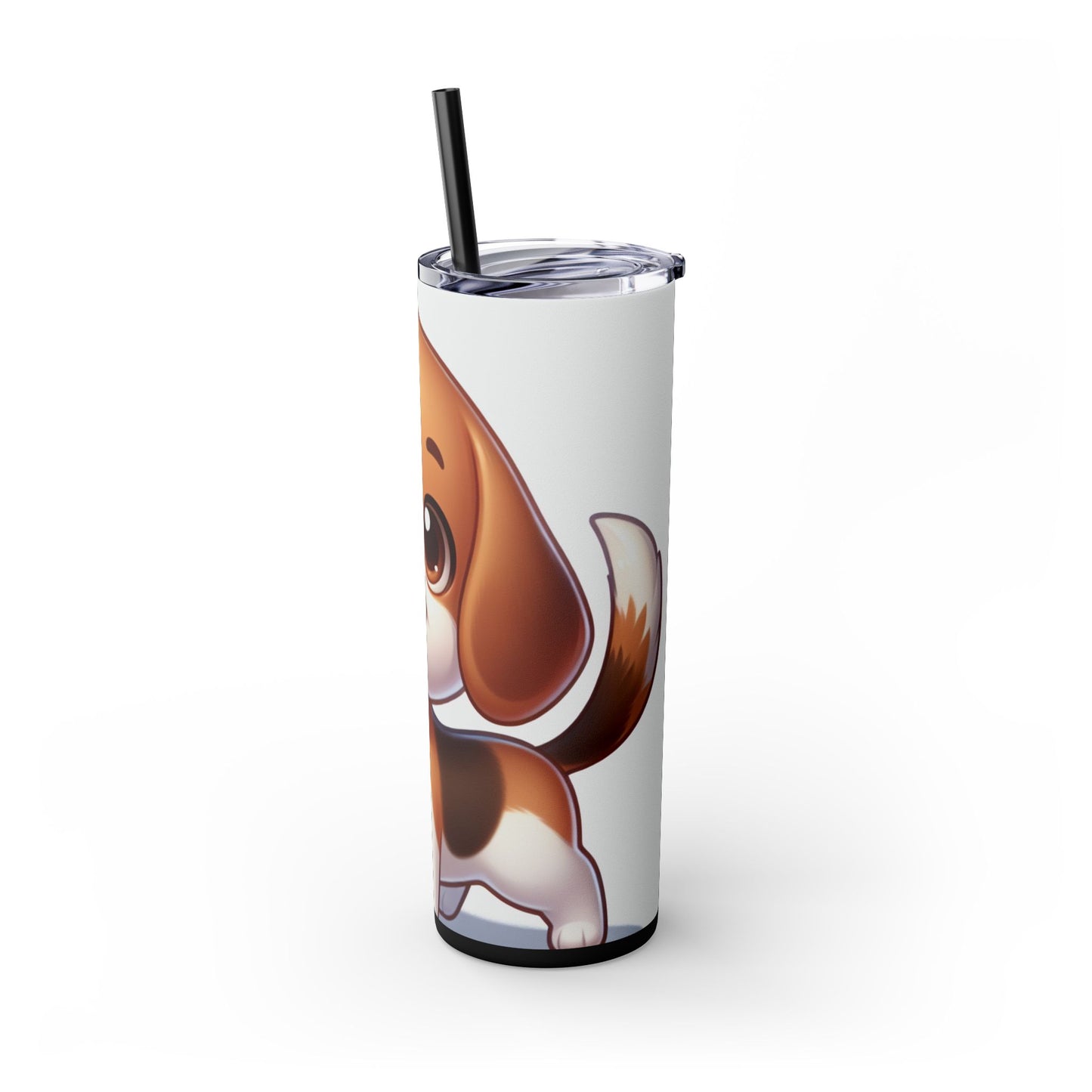 Beagle Skinny Tumbler with Straw, 20oz