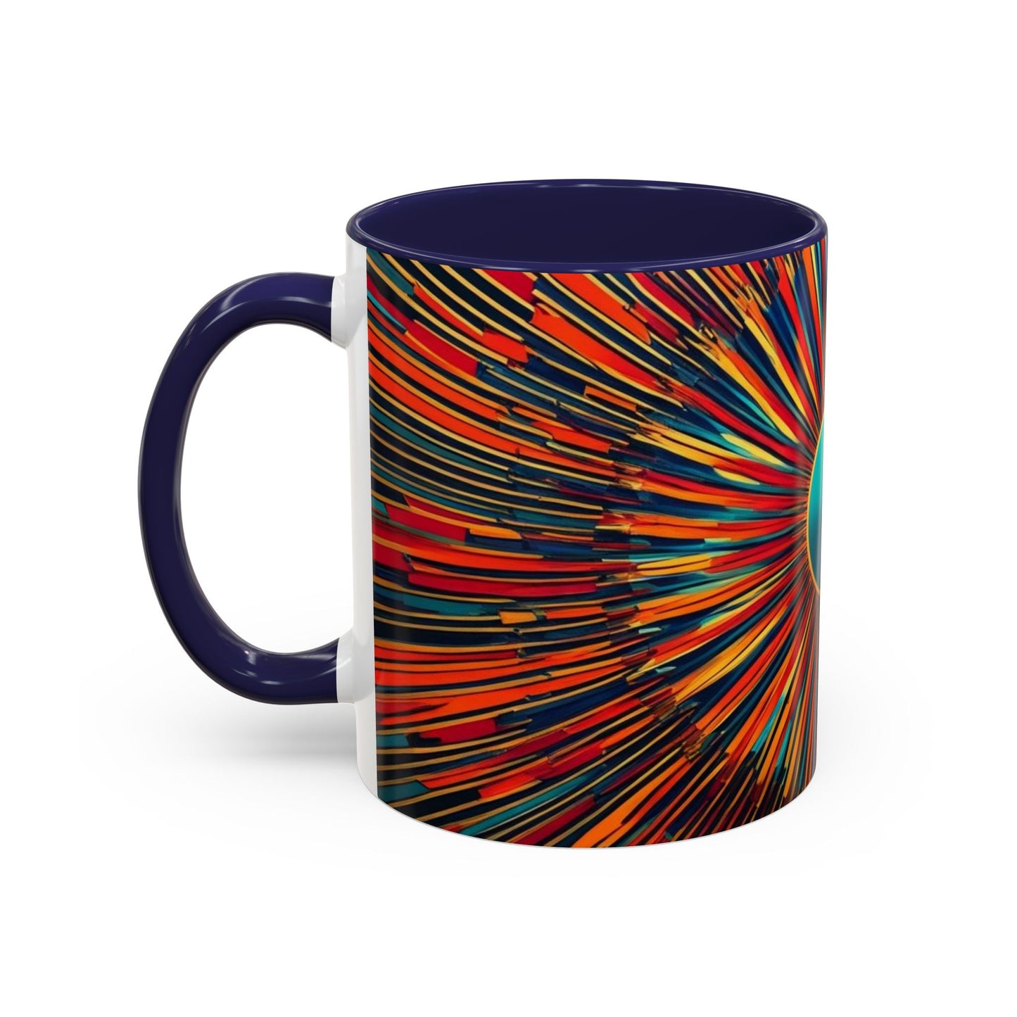 Optical Illusion Accent Mug – Ceramic Coffee Cup