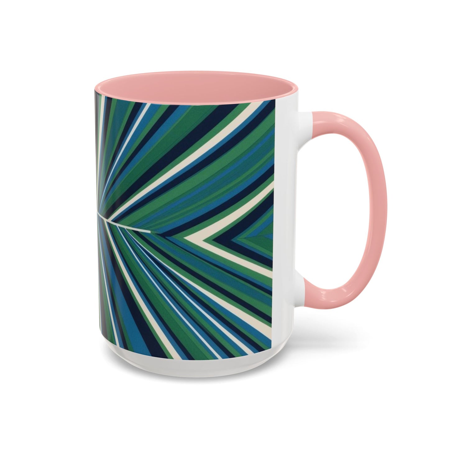 Optical Illusion Accent Mug – Ceramic Coffee Cup