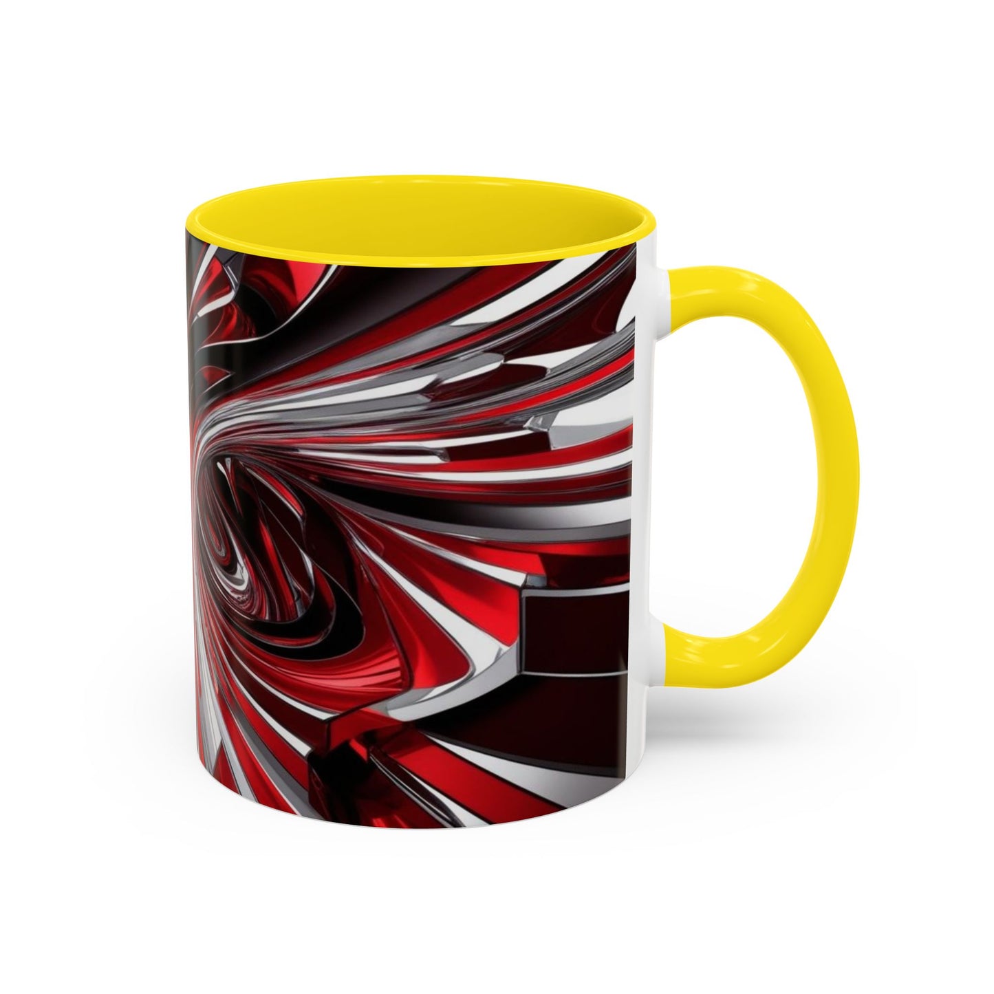 Optical Illusion Accent Mug – Ceramic Coffee Cup