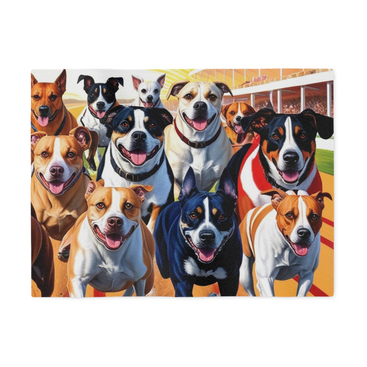 Racing Dogs Sweatshirt Blanket