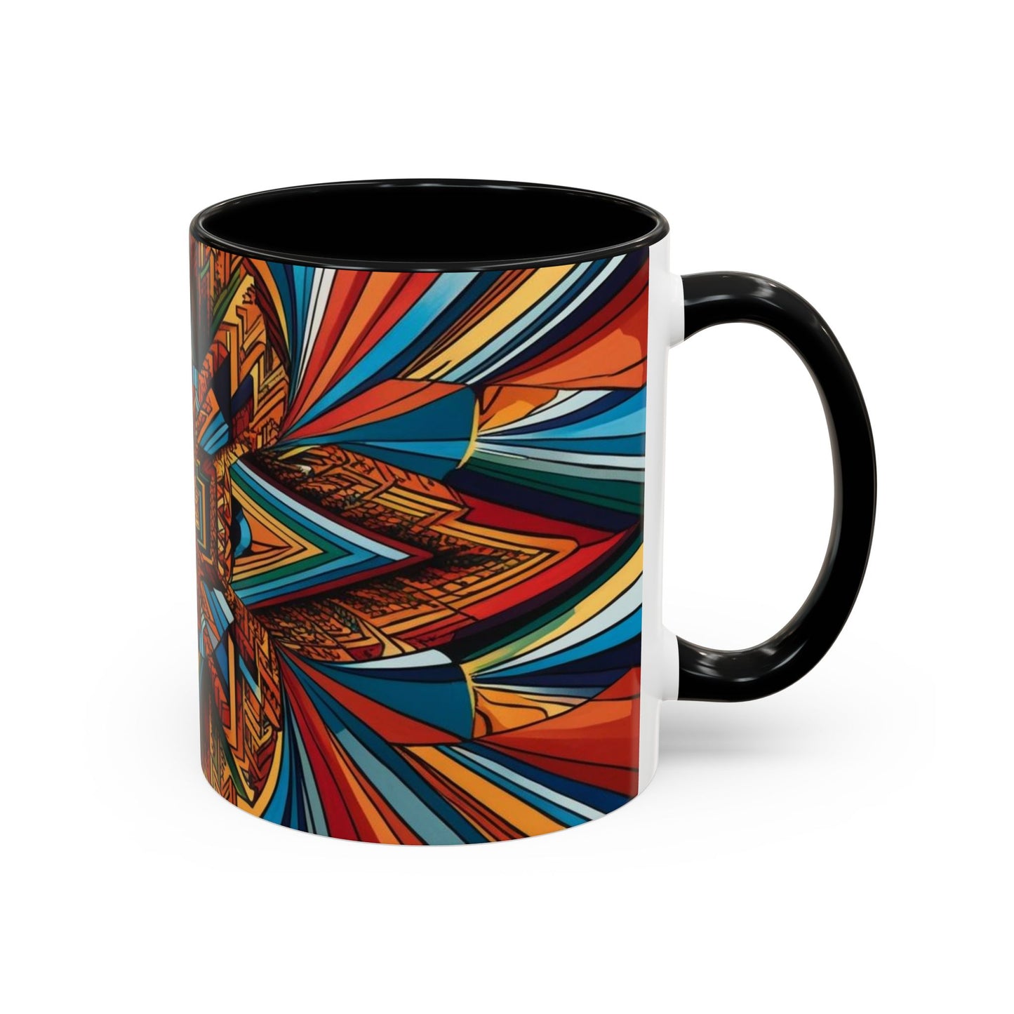 Optical Illusion Accent Mug – Ceramic Coffee Cup