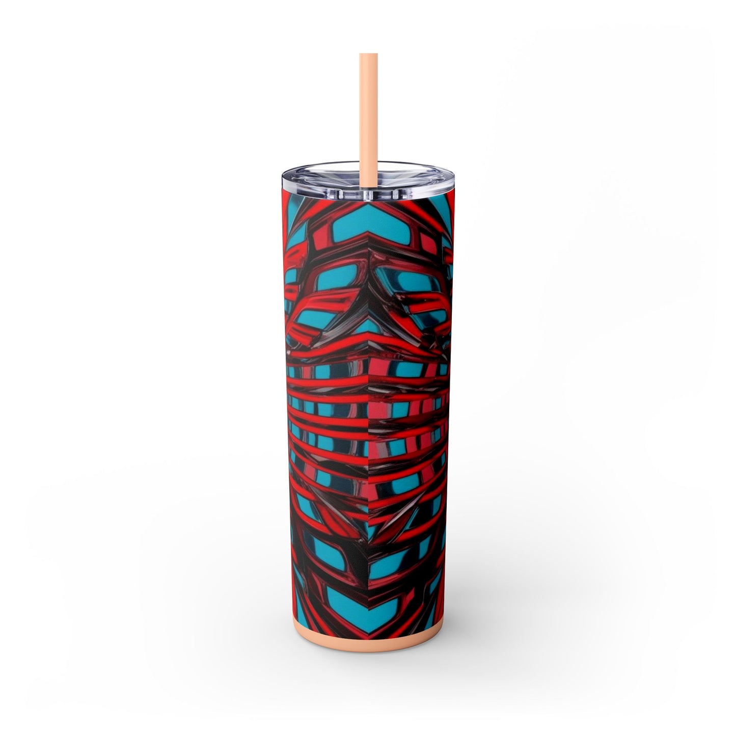 Optical Illusion Skinny Tumbler with Straw, 20oz
