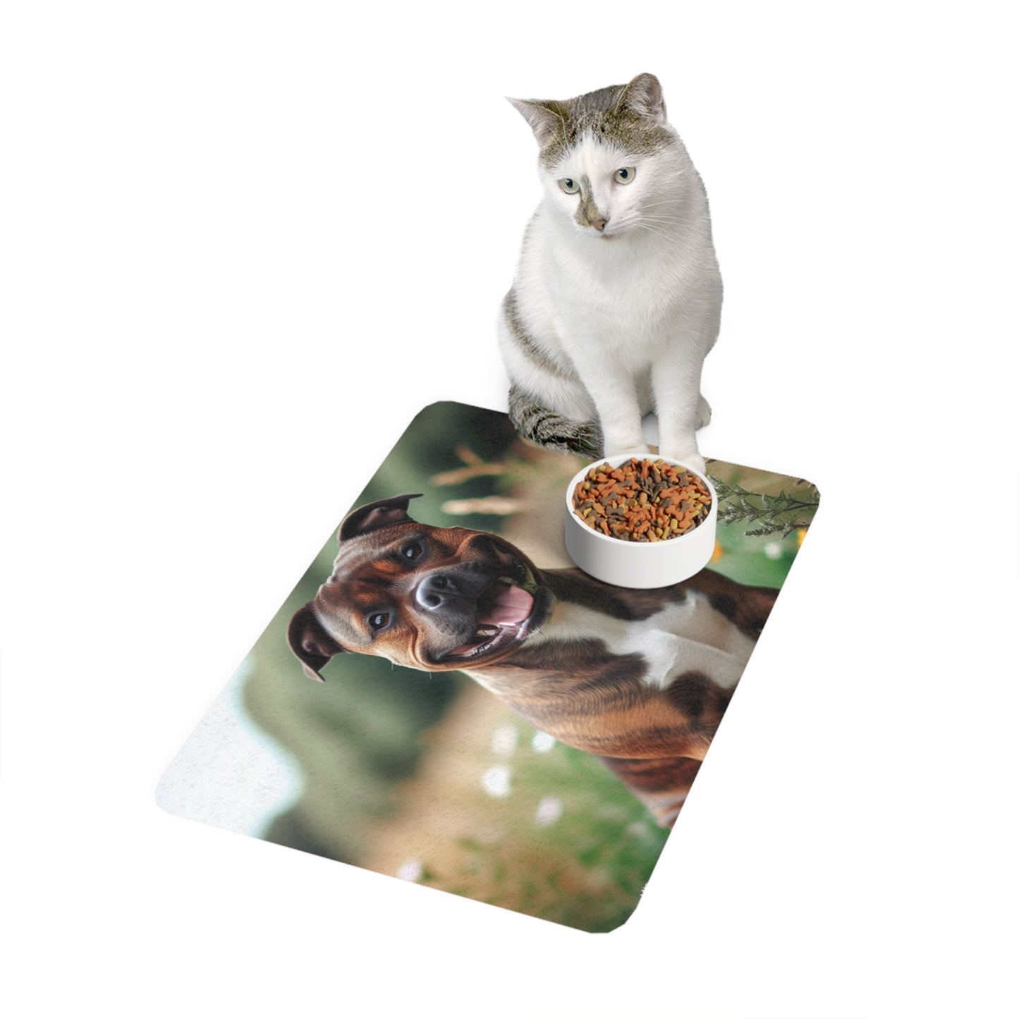 Pet Food Mat (12x18) - Staffordshire Bull Terrier