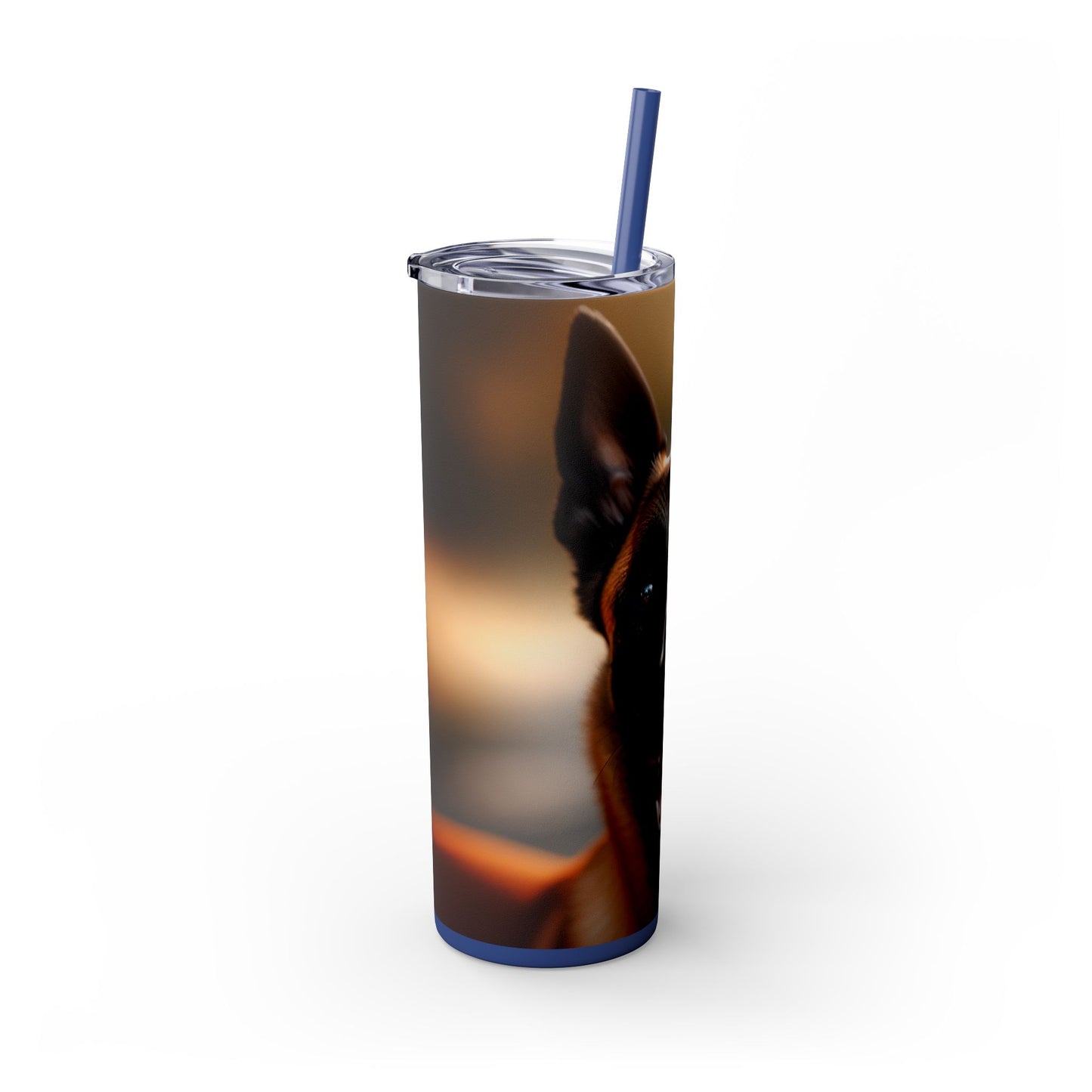 Belgian Shepherd Dog Malinois Tumbler with Straw, 20oz