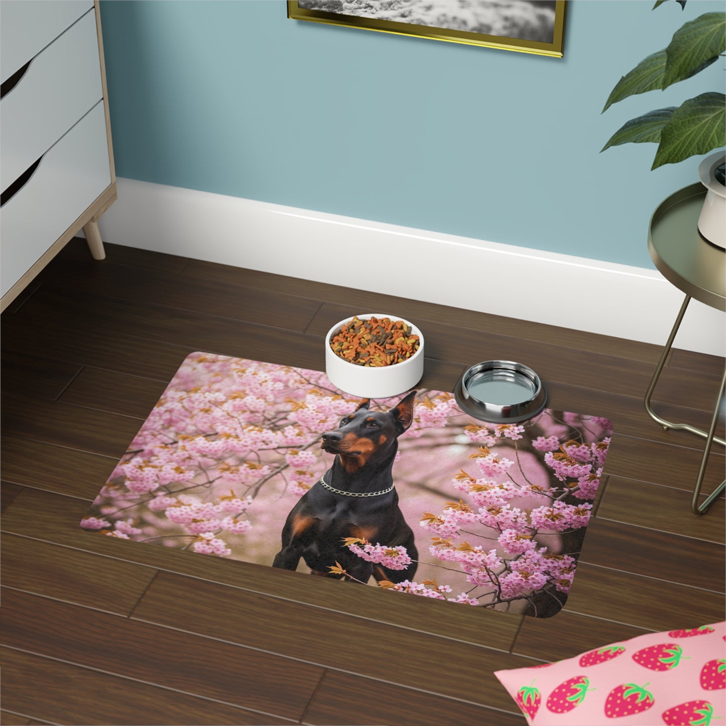 Pet Food Mat (12x18) - Doberman