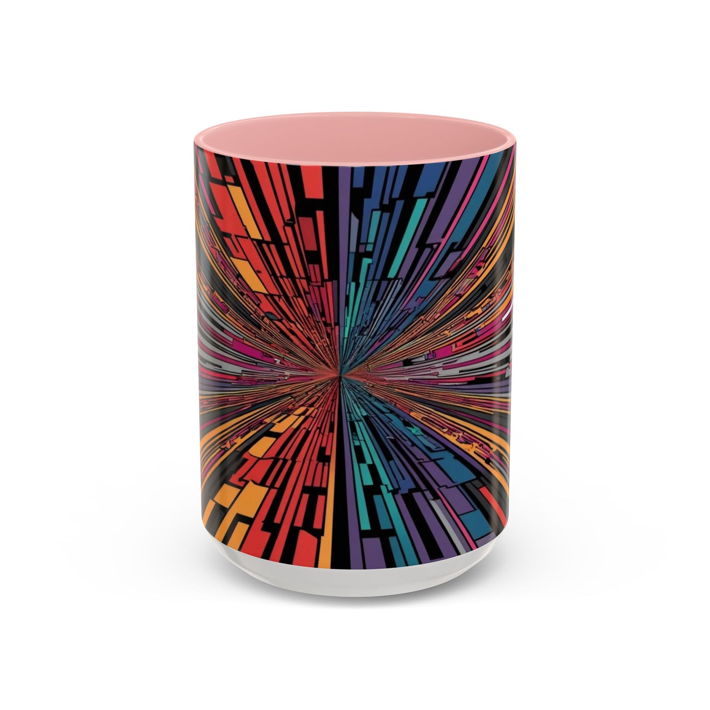 Optical Illusion Accent Mug – Ceramic Coffee Cup